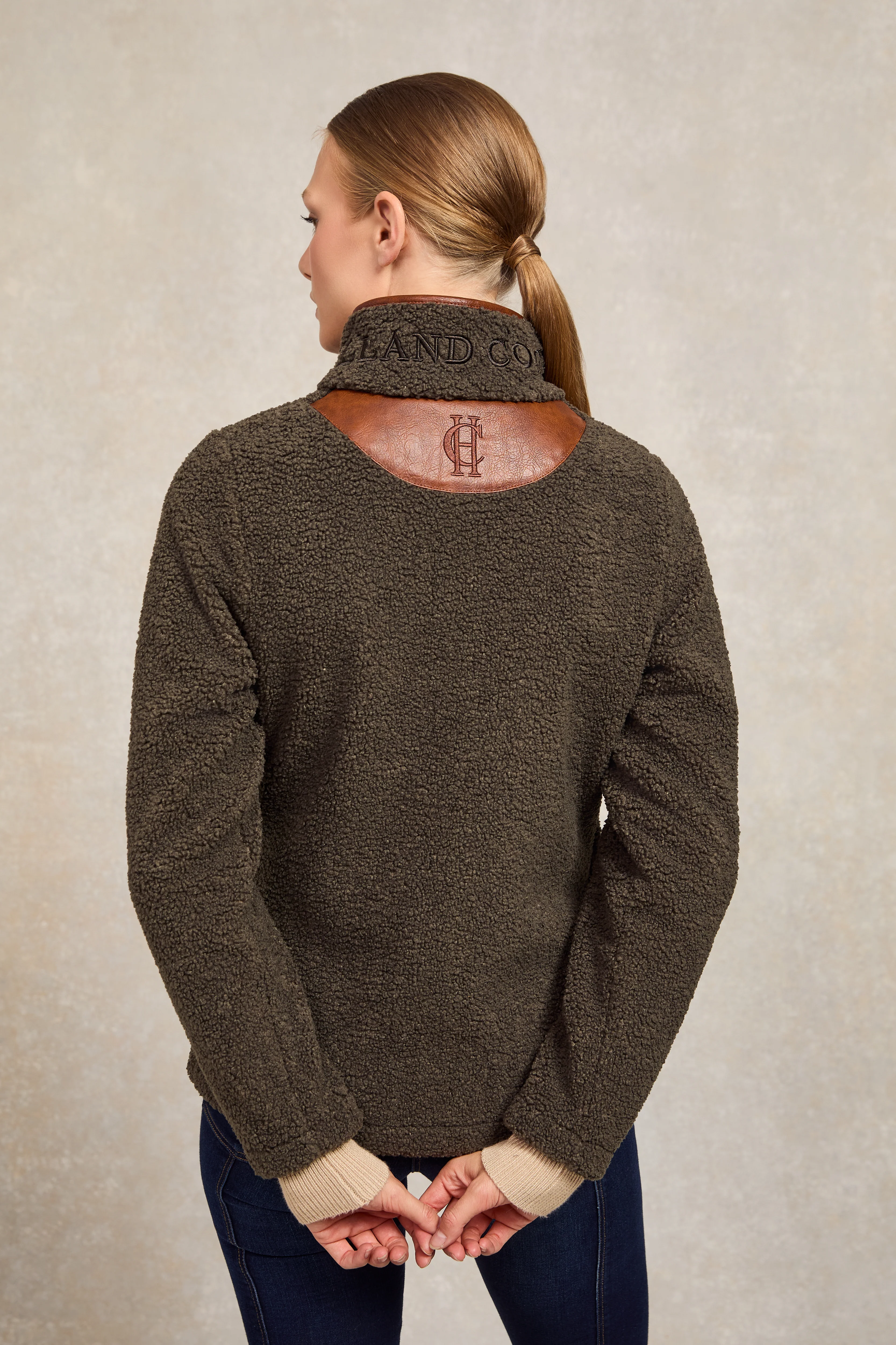 Country Fleece Jacket (Khaki Borg) - Image 5