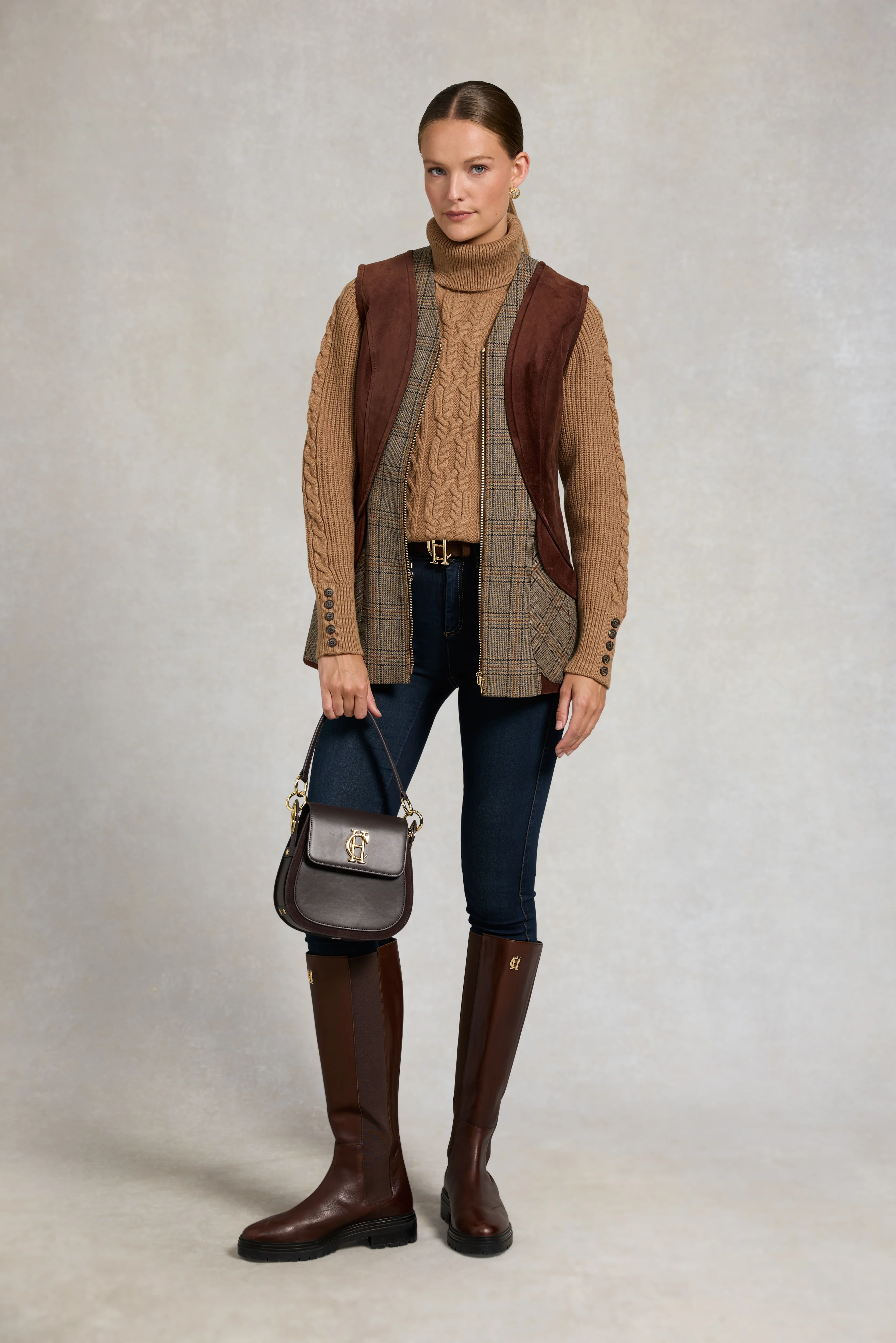 Country Roll Neck Knit (Caramel) - Image 3