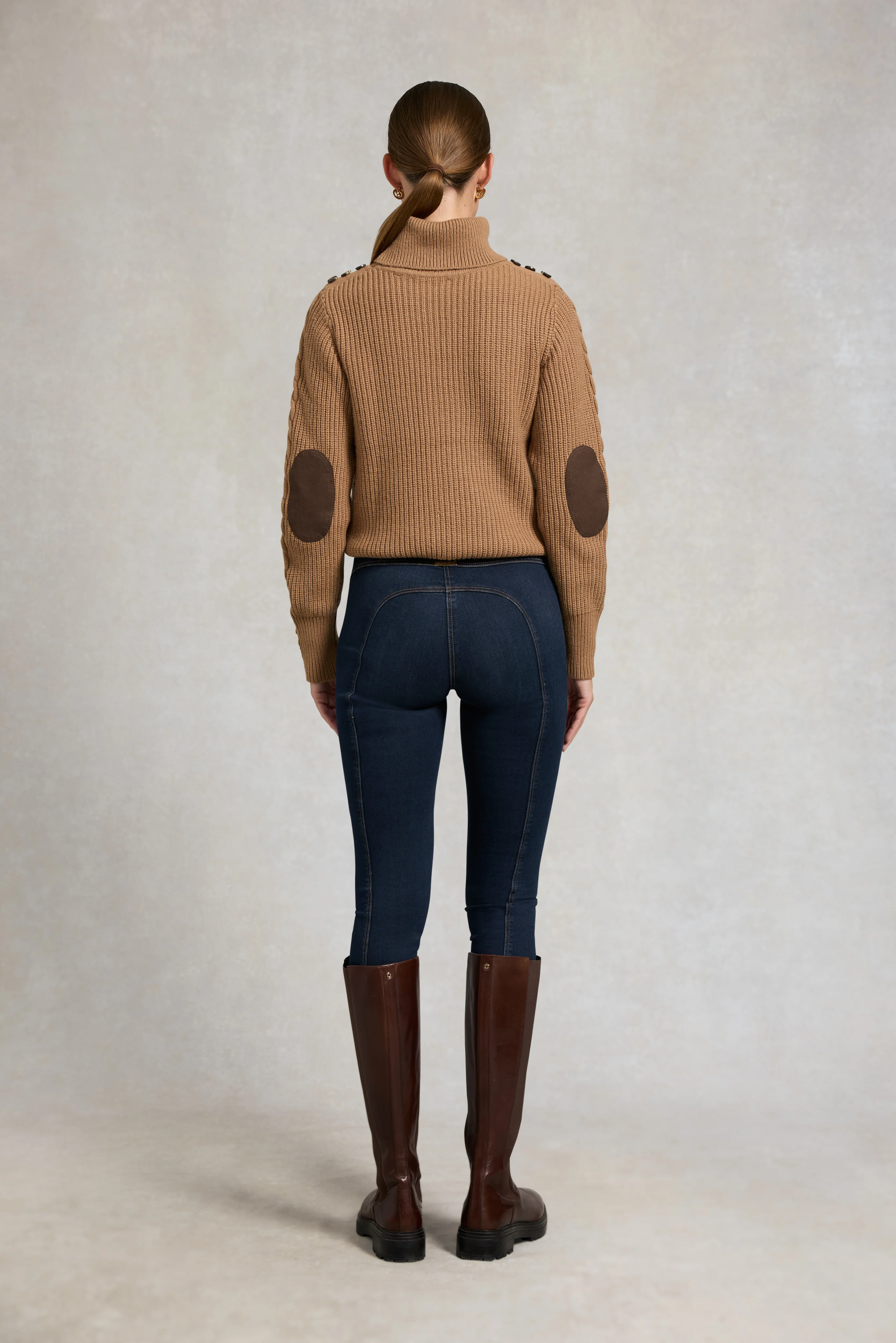 Country Roll Neck Knit (Caramel) - Image 5