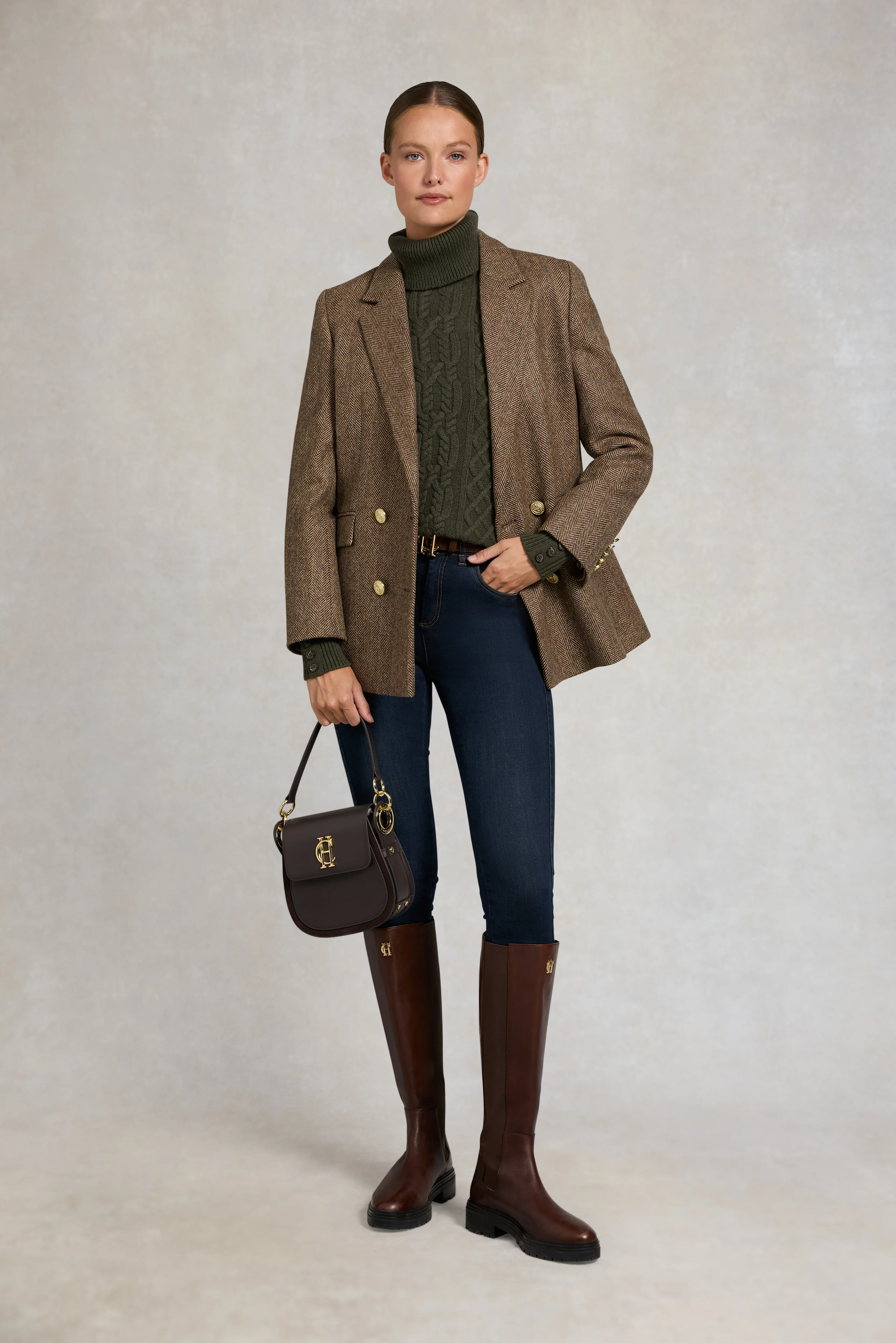 Country Roll Neck Knit (Forest Green) - Image 3