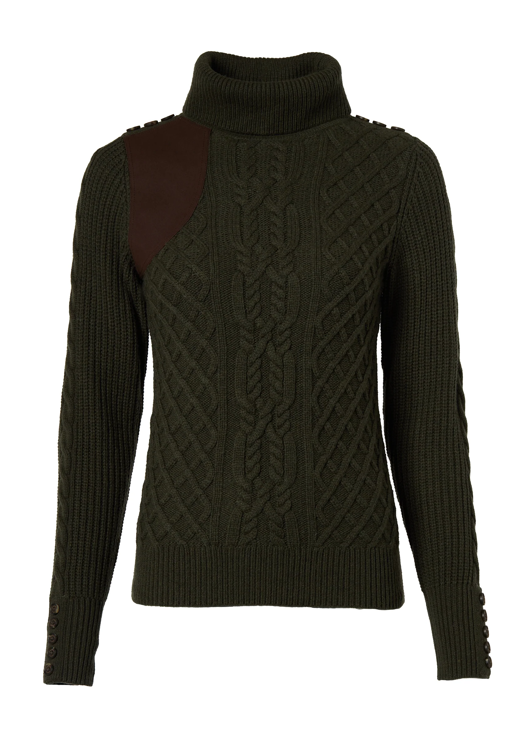 Country Roll Neck Knit (Forest Green) - Image 4