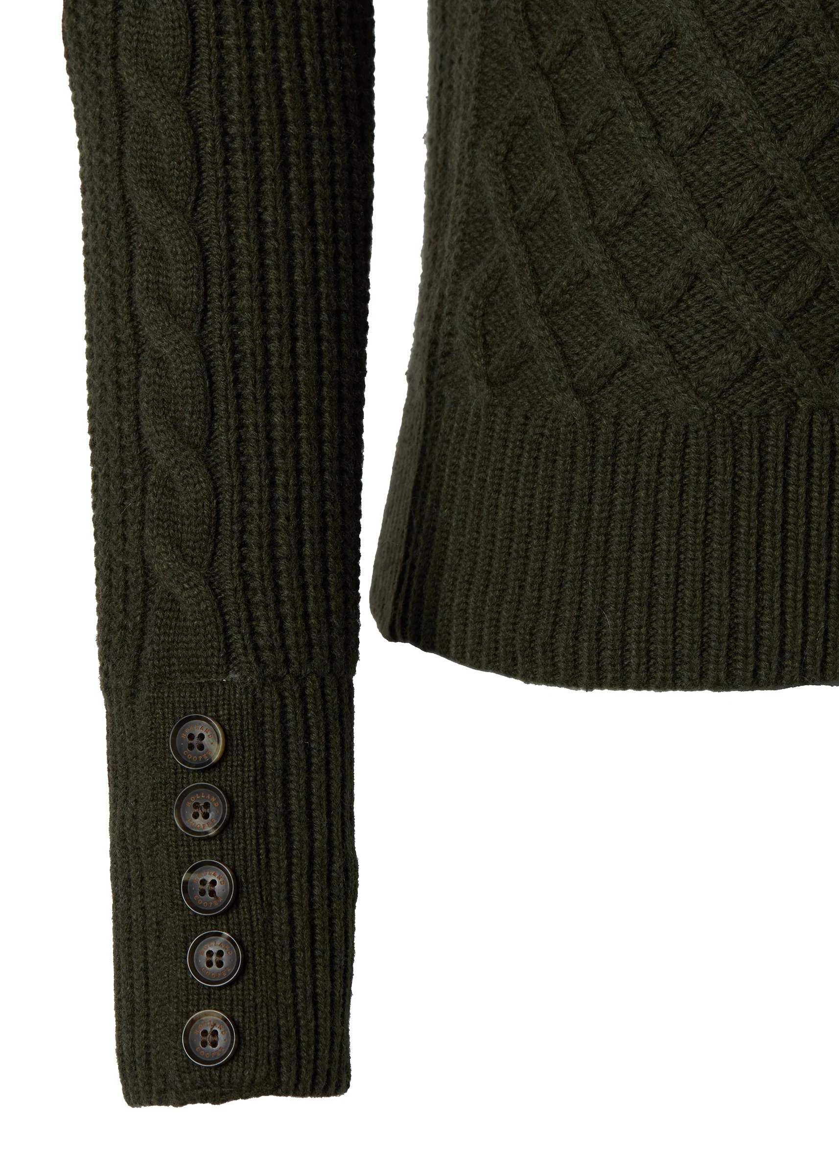 Country Roll Neck Knit (Forest Green) - Image 7