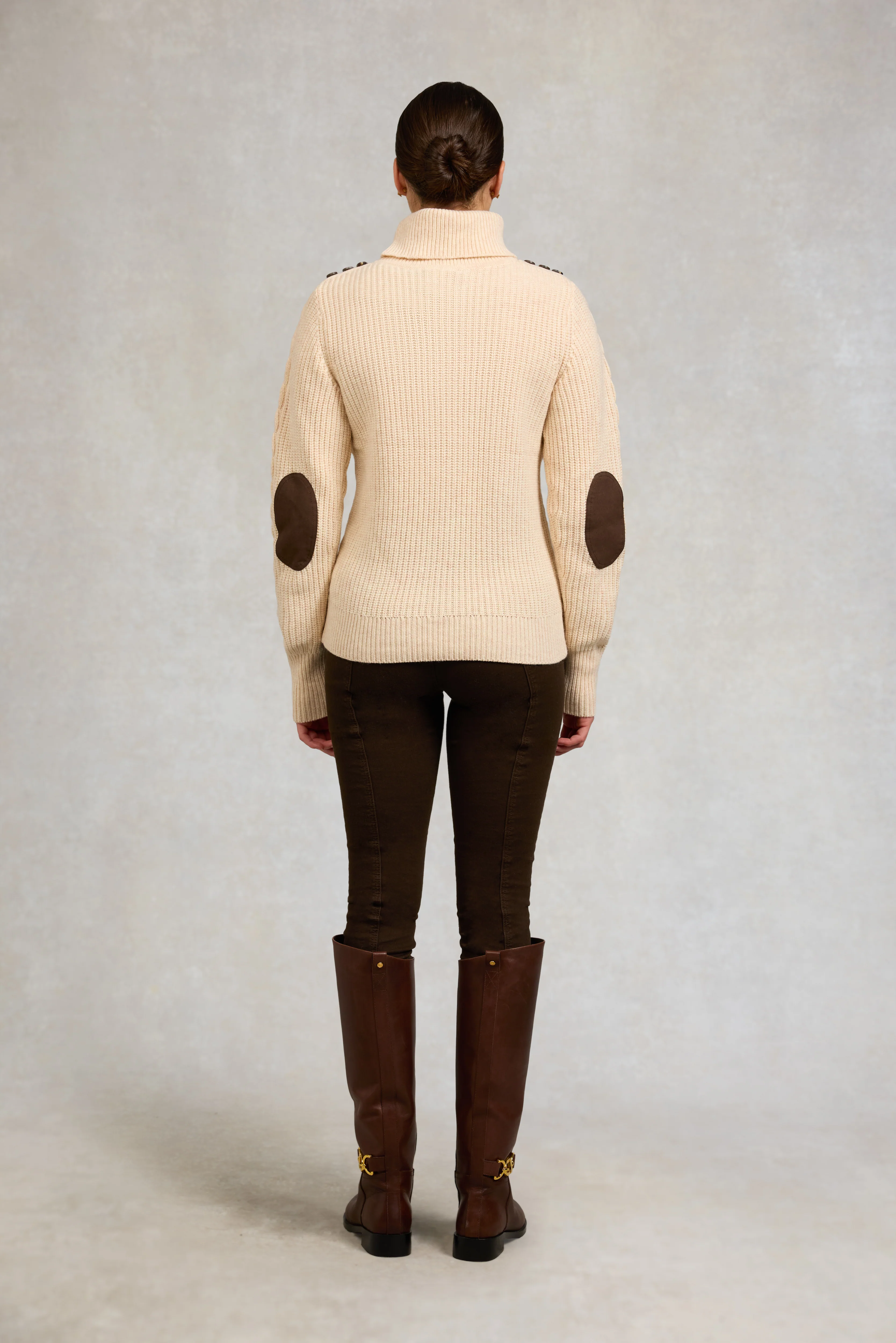 Country Roll Neck Knit (Oatmeal) - Image 5