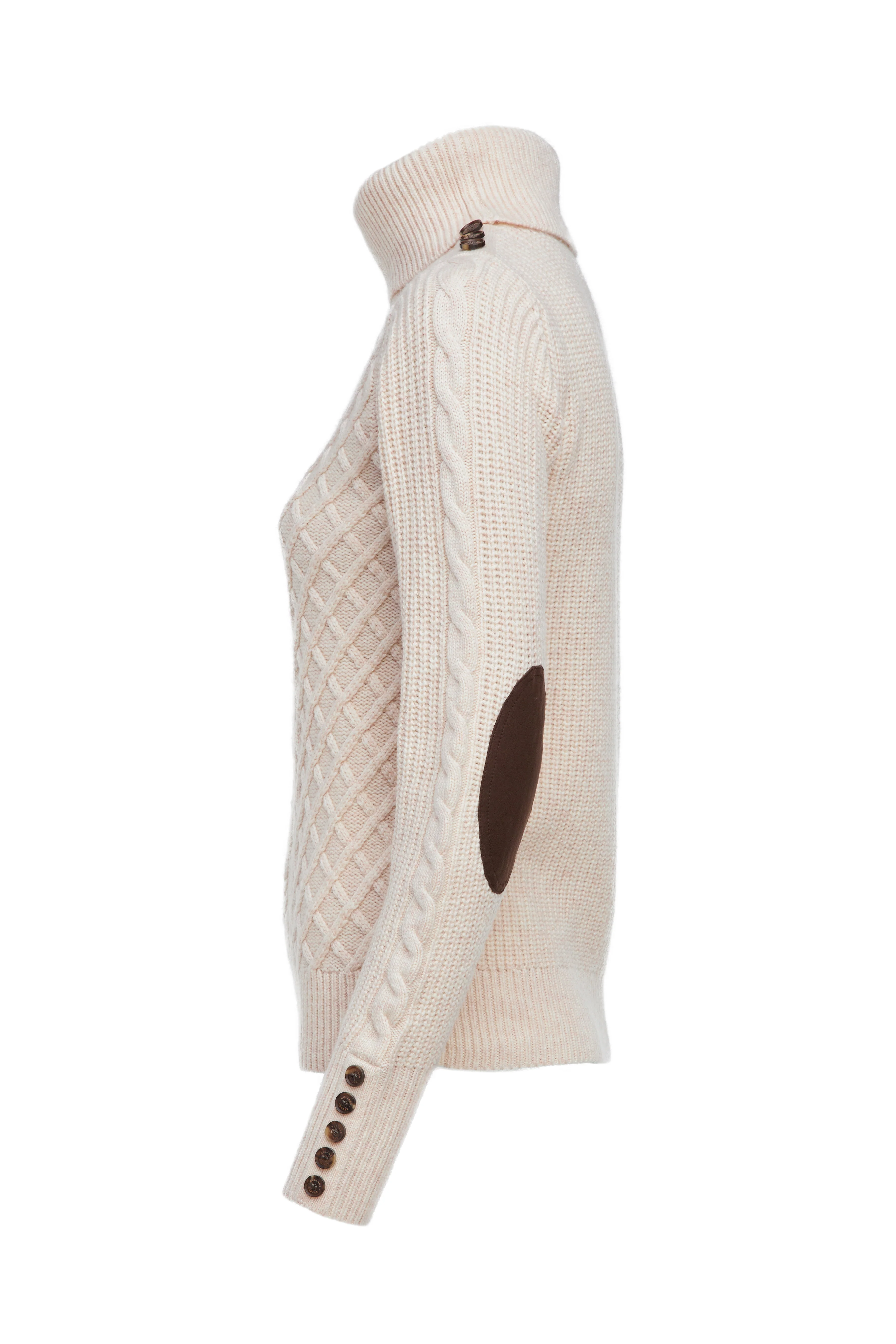 Country Roll Neck Knit (Oatmeal) - Image 8