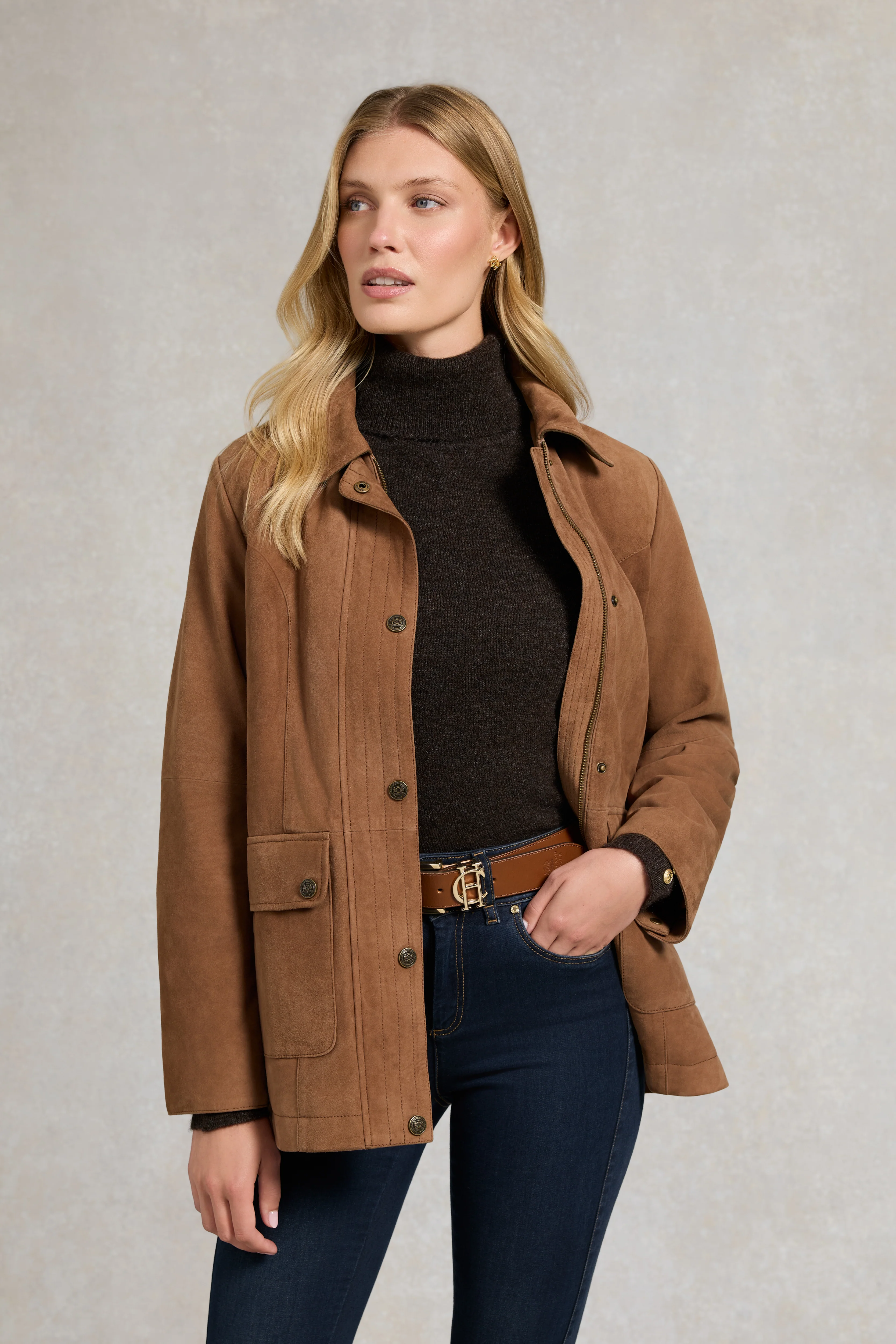 Country Suede Jacket (Cognac) - Image 4