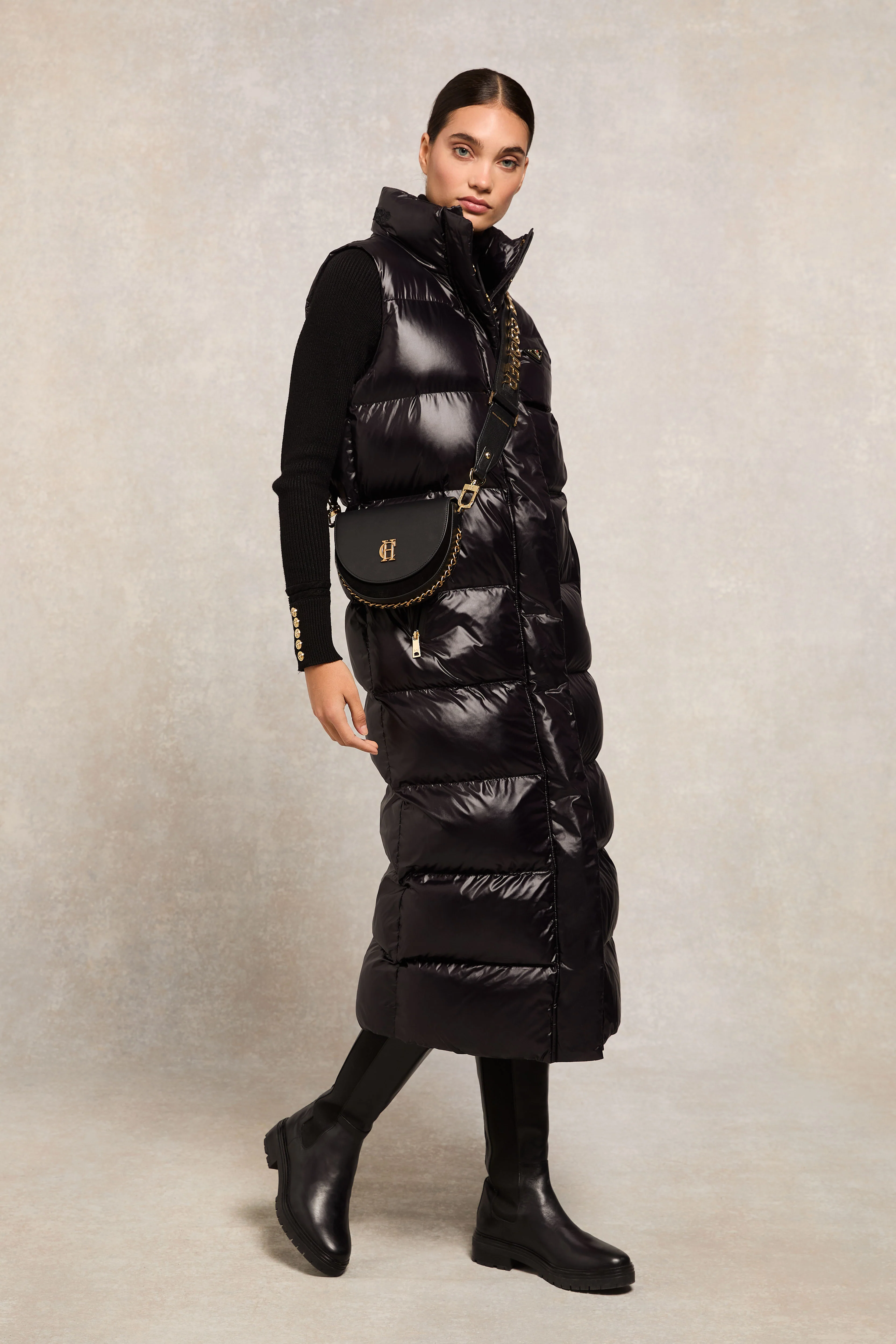Crawford Longline Gilet (Black) - Image 2