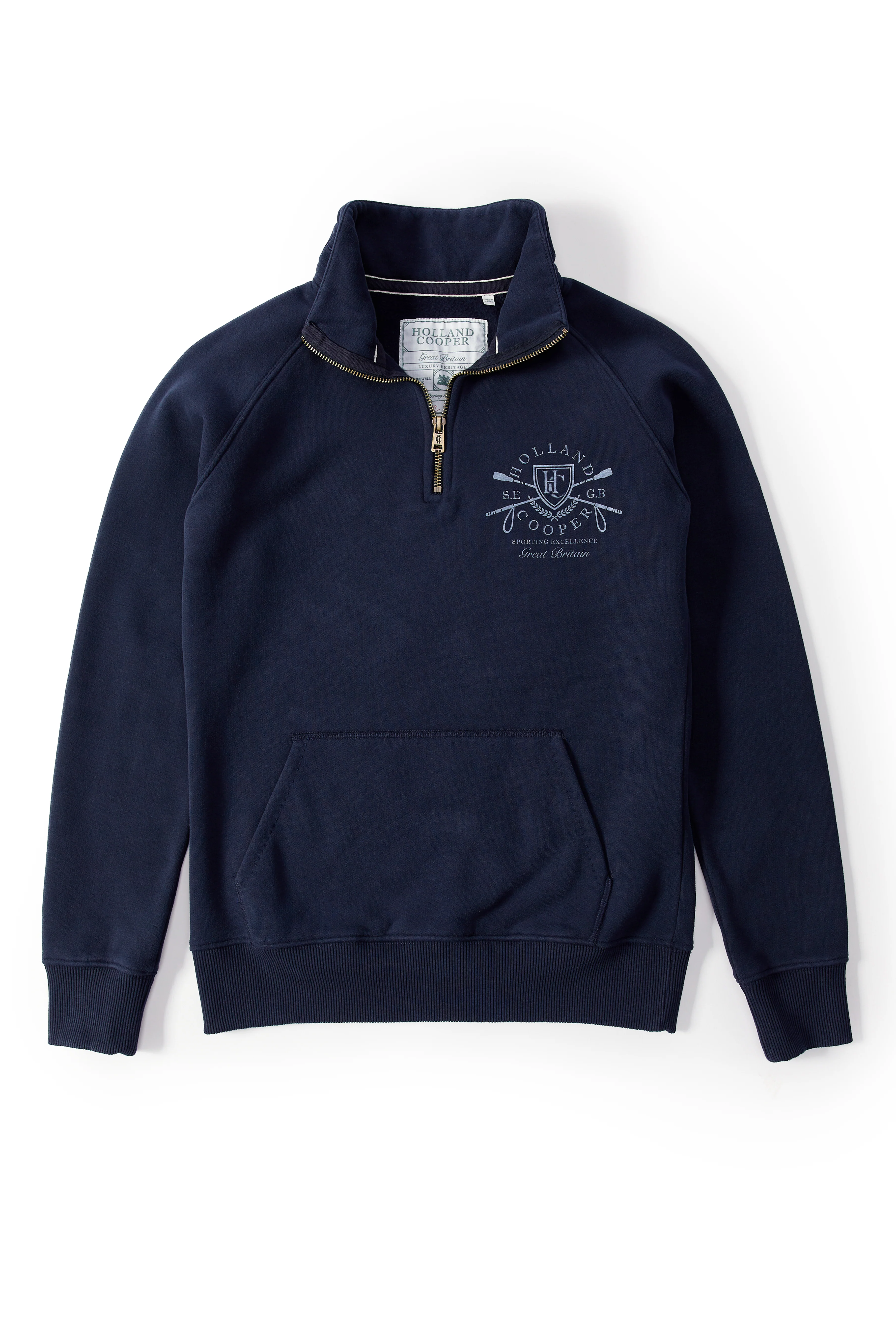 Crest Zip Henley (Ink Navy) - Image 5
