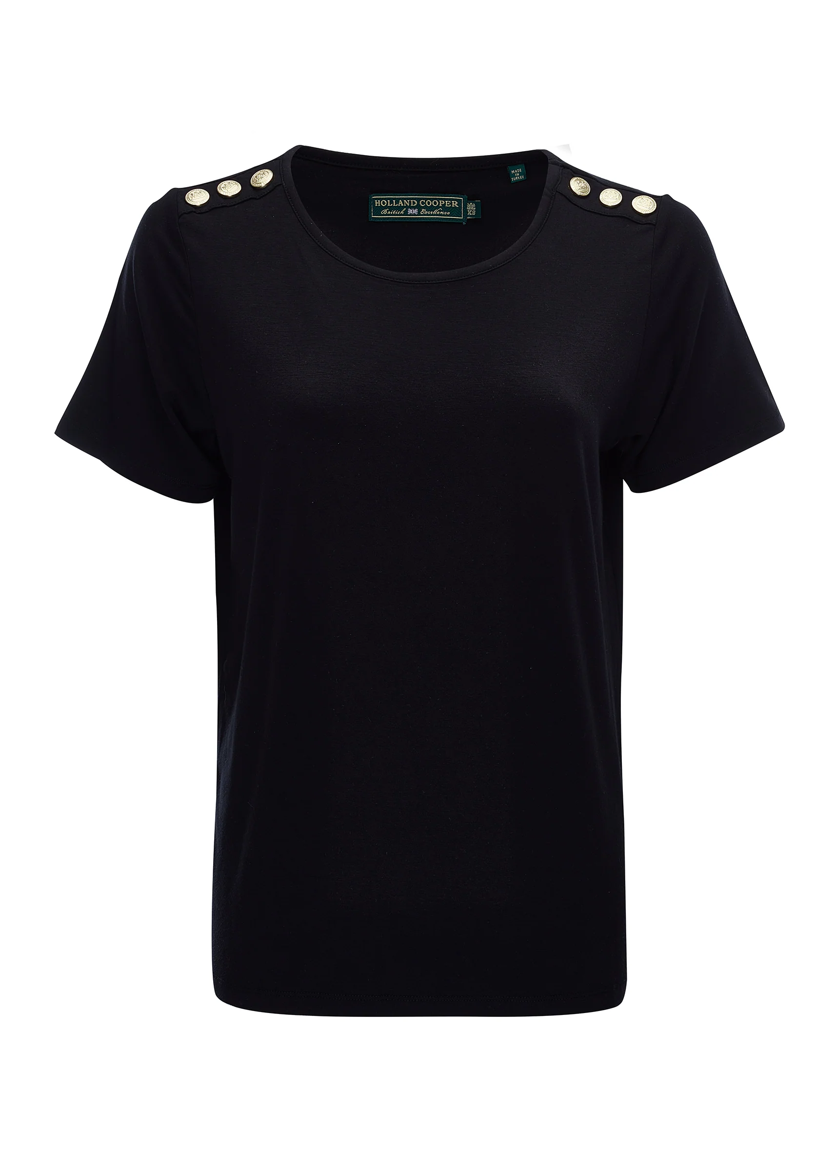 Relax Fit Crew Neck Tee (Black) - Image 4