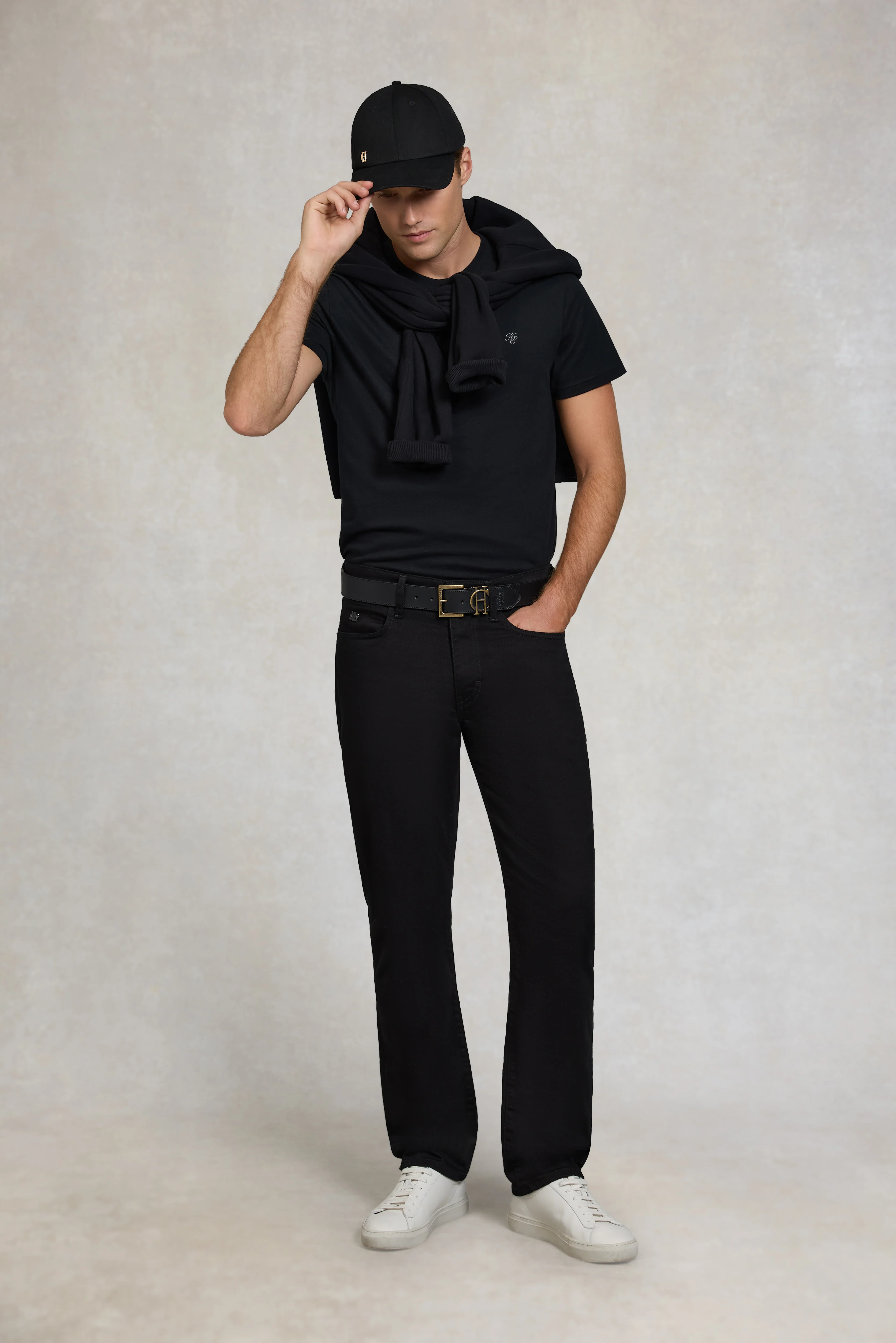 Men's Crew Neck T-Shirt (Black) - Image 7