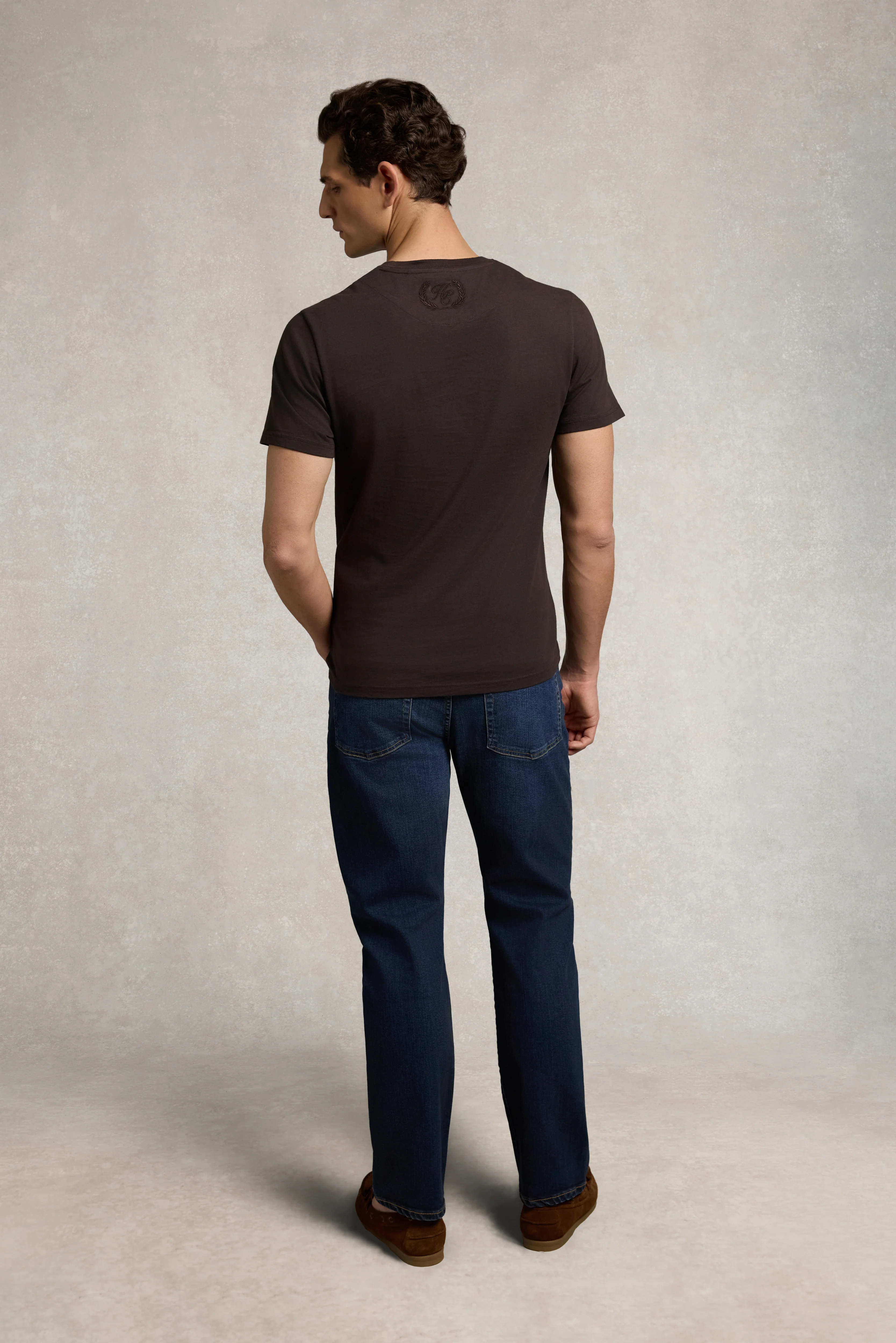 Men's Crew Neck T-Shirt (Chocolate) - Image 6