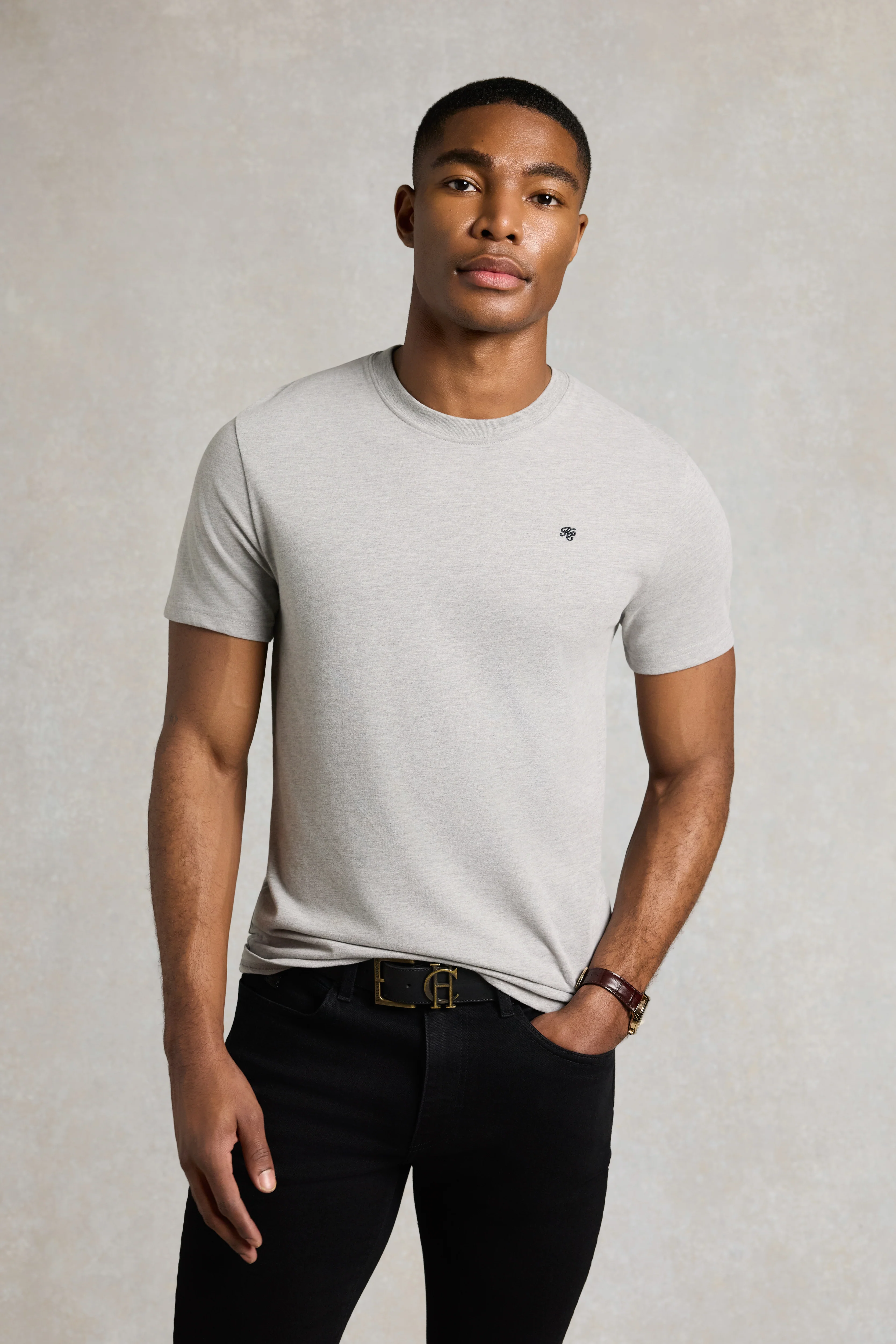 Men's Crew Neck T-Shirt (Grey Marl)