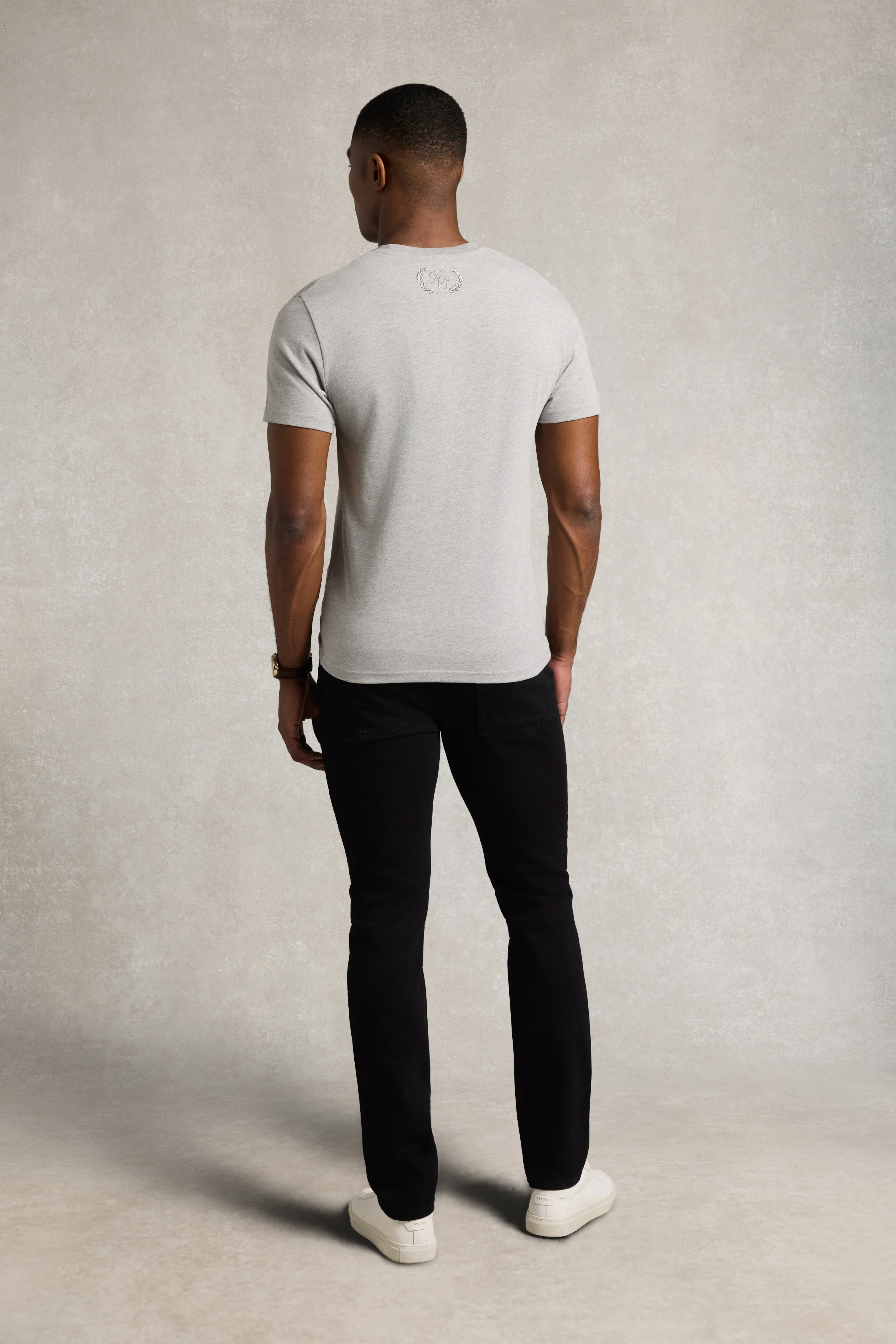 Men's Crew Neck T-Shirt (Grey Marl) - Image 5