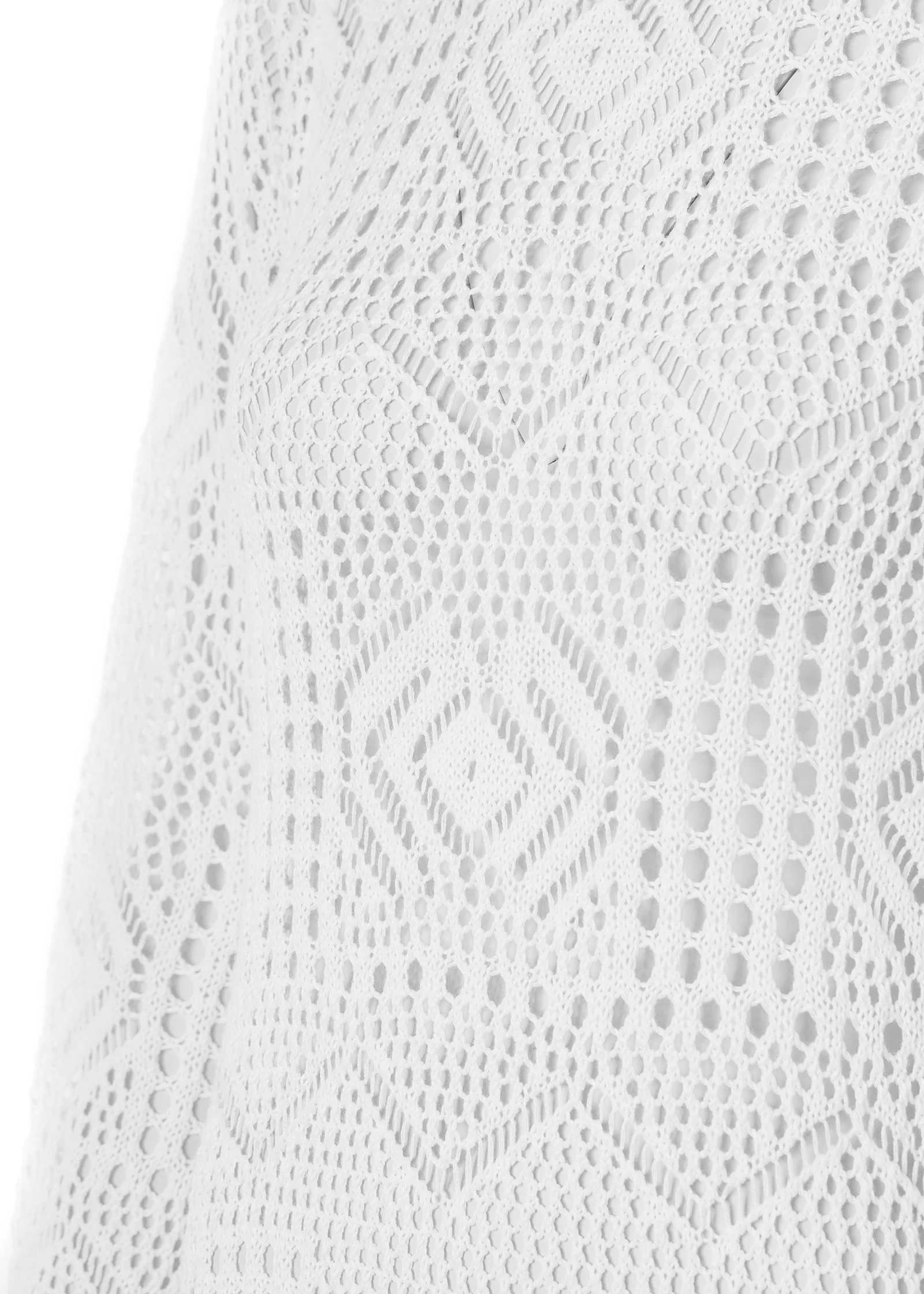 Crochet Beach Dress (White) - Image 10