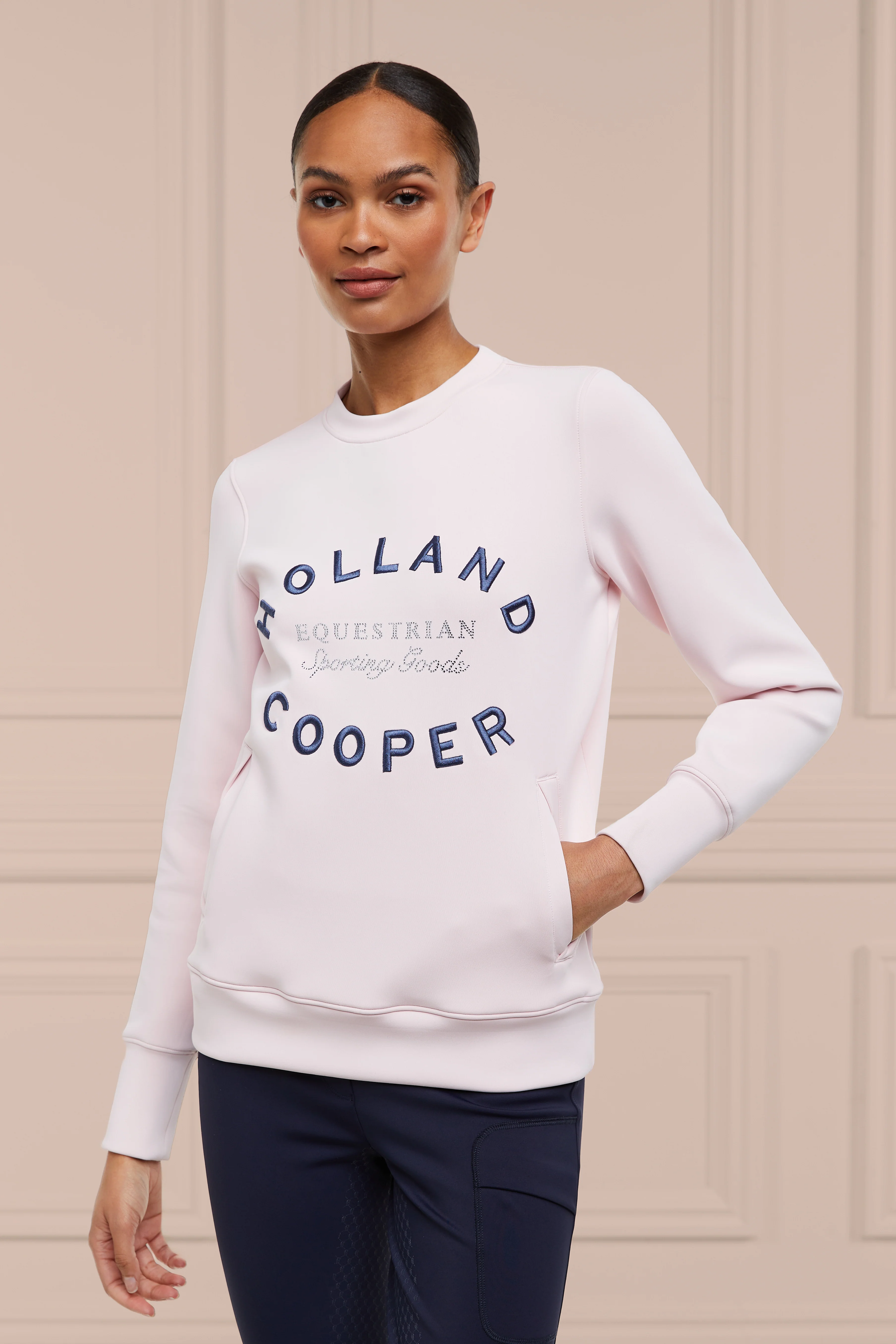 Crystal Crew Neck Sweat (Blush) - Image 3