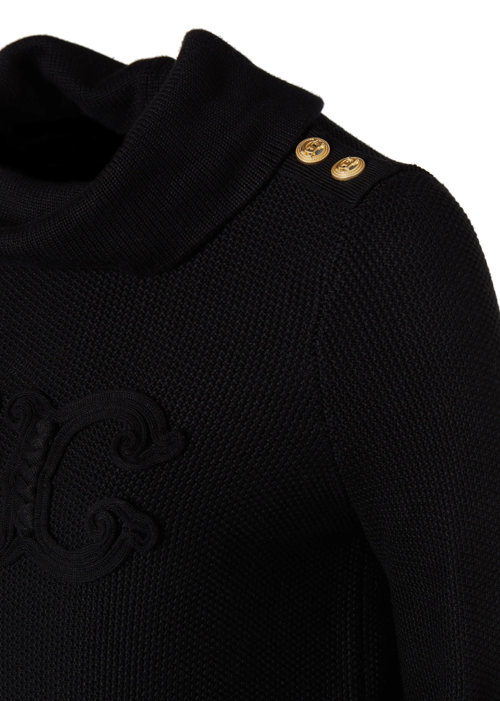 Daisy Roll Neck Knit (Black) - Image 7