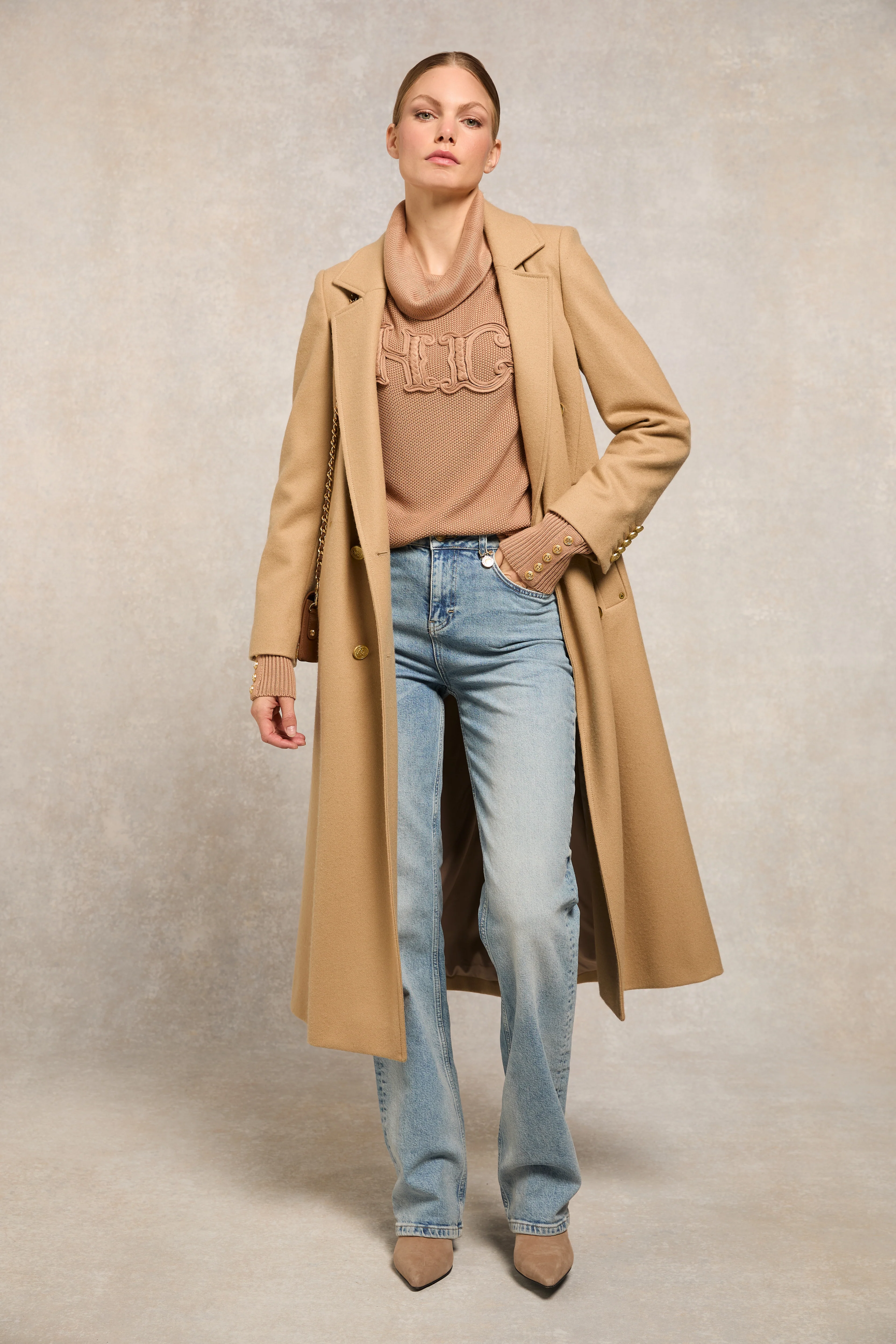 Daisy Roll Neck Knit (Camel) - Image 2