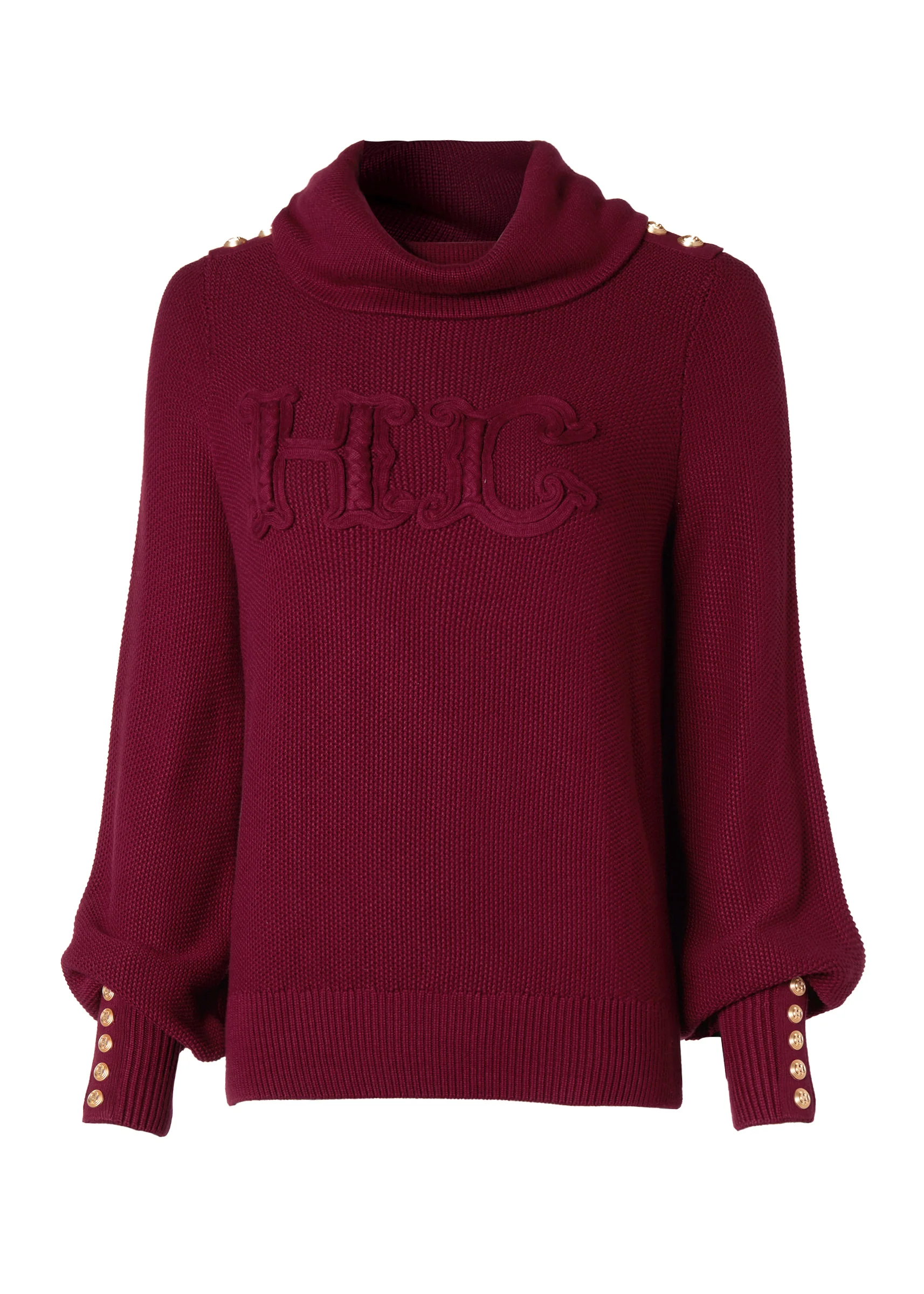 Daisy Roll Neck Knit (Wine) - Image 4