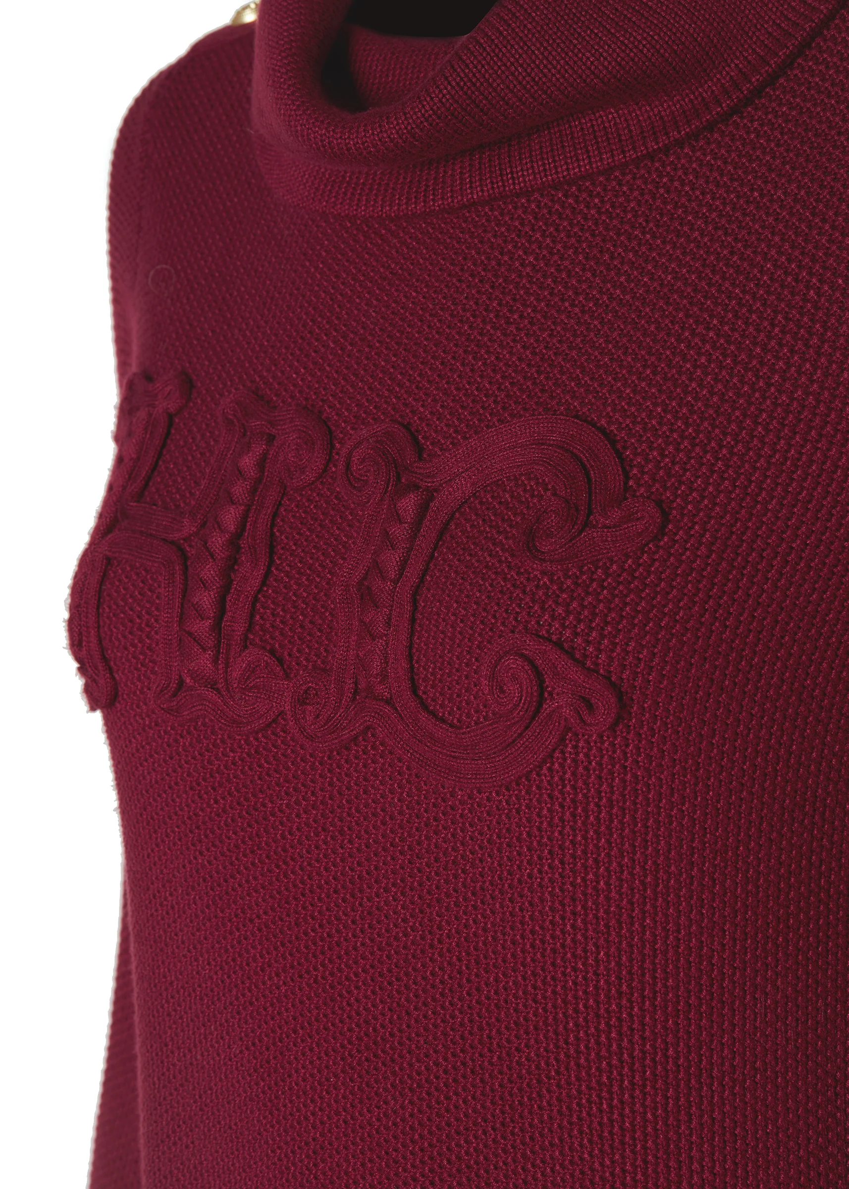 Daisy Roll Neck Knit (Wine) - Image 8