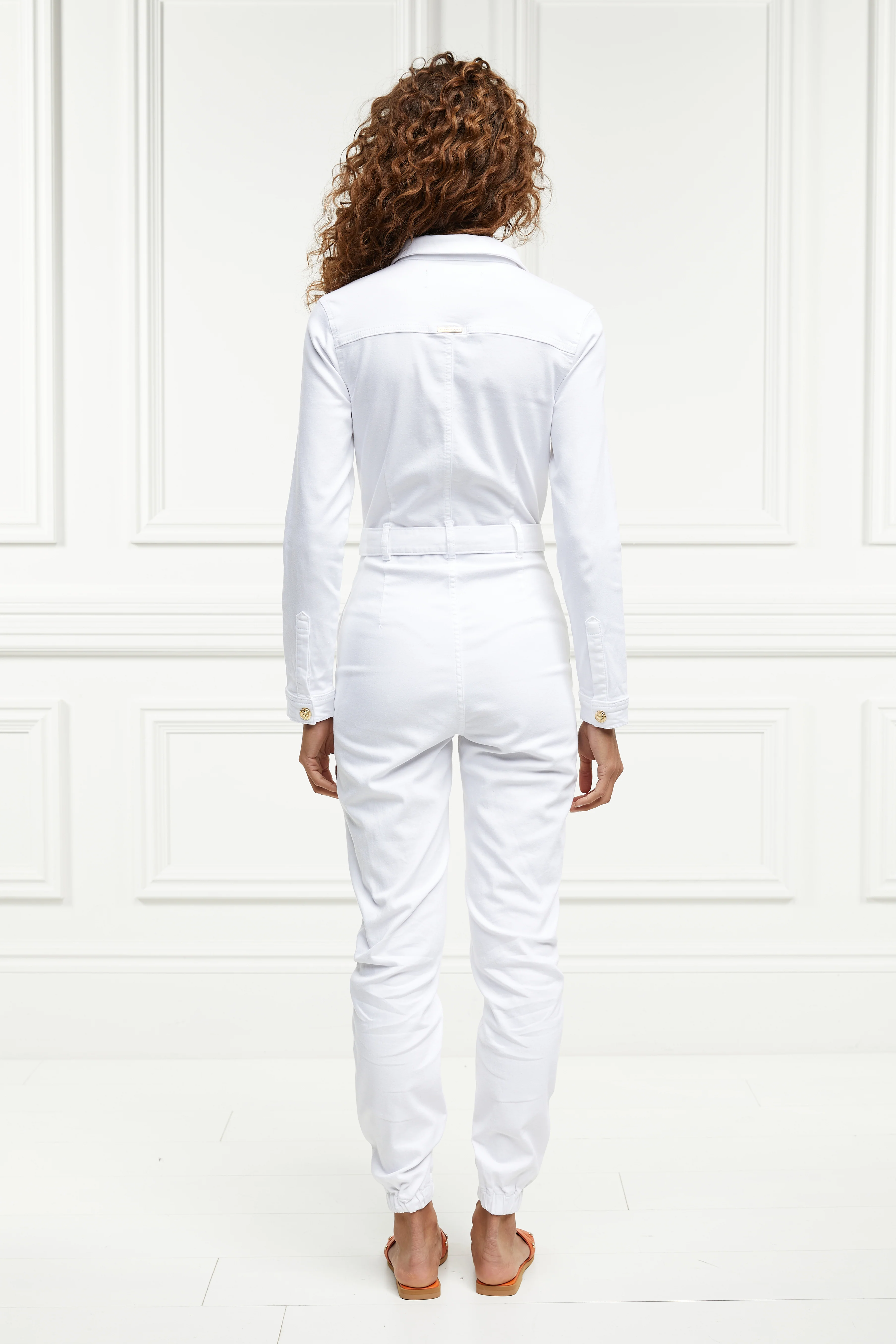 Denim Jumpsuit (Optic White) - Image 2