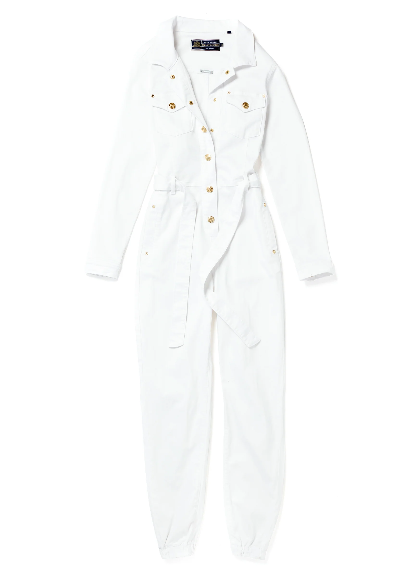 Denim Jumpsuit (Optic White) - Image 4