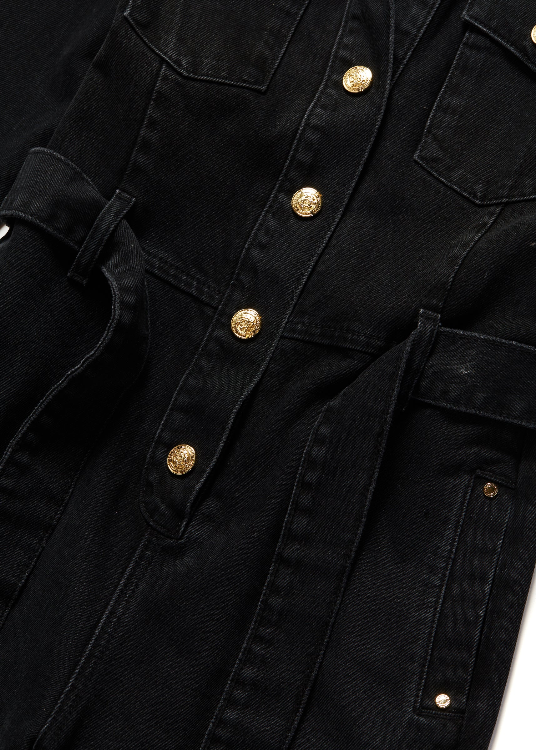 Denim Jumpsuit (Washed Black) - Image 7