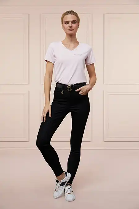 Denim Thermal Full Grip Breeches (Black) - Image 5