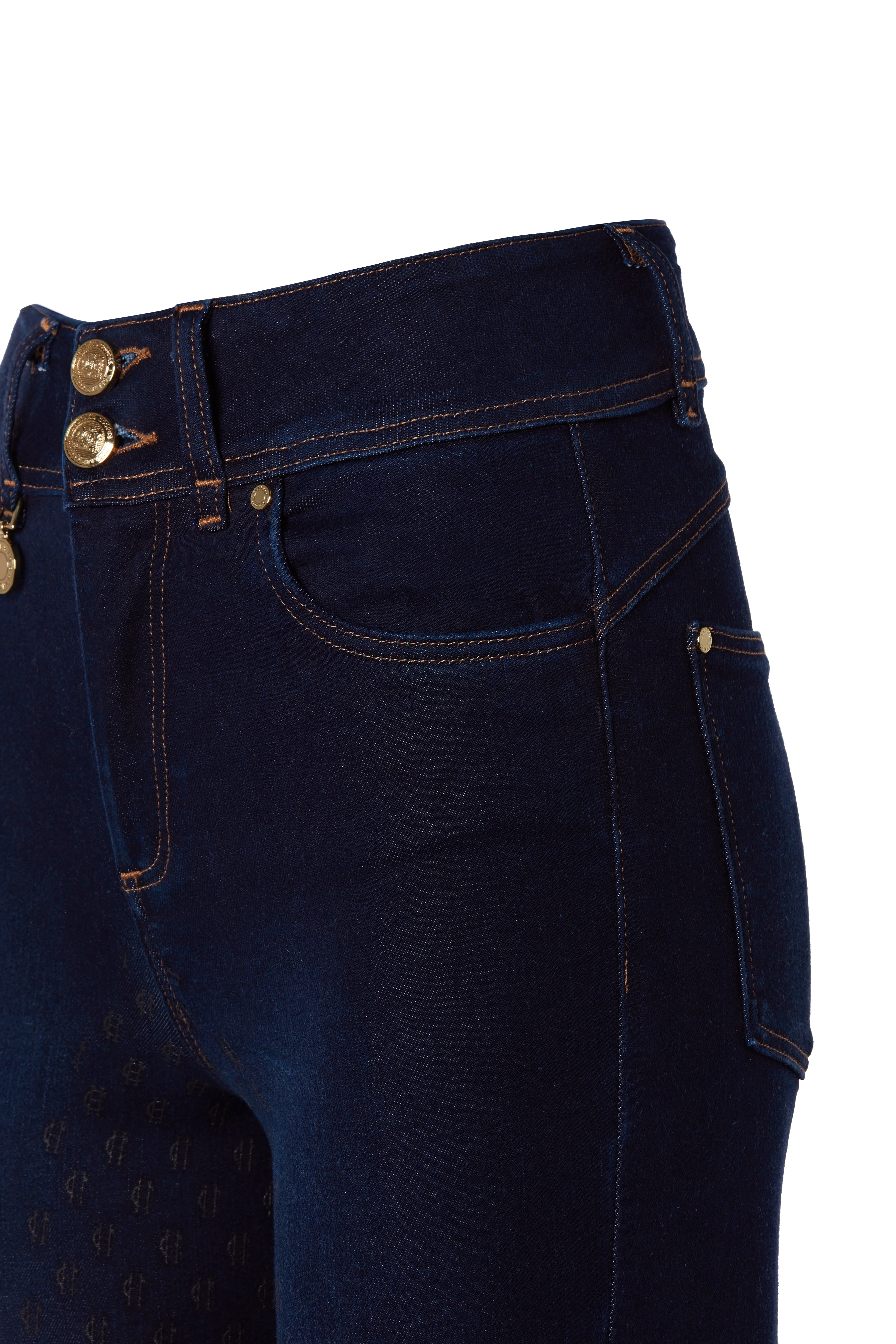 Denim Thermal Full Grip Breeches (Deep Indigo) - Image 12