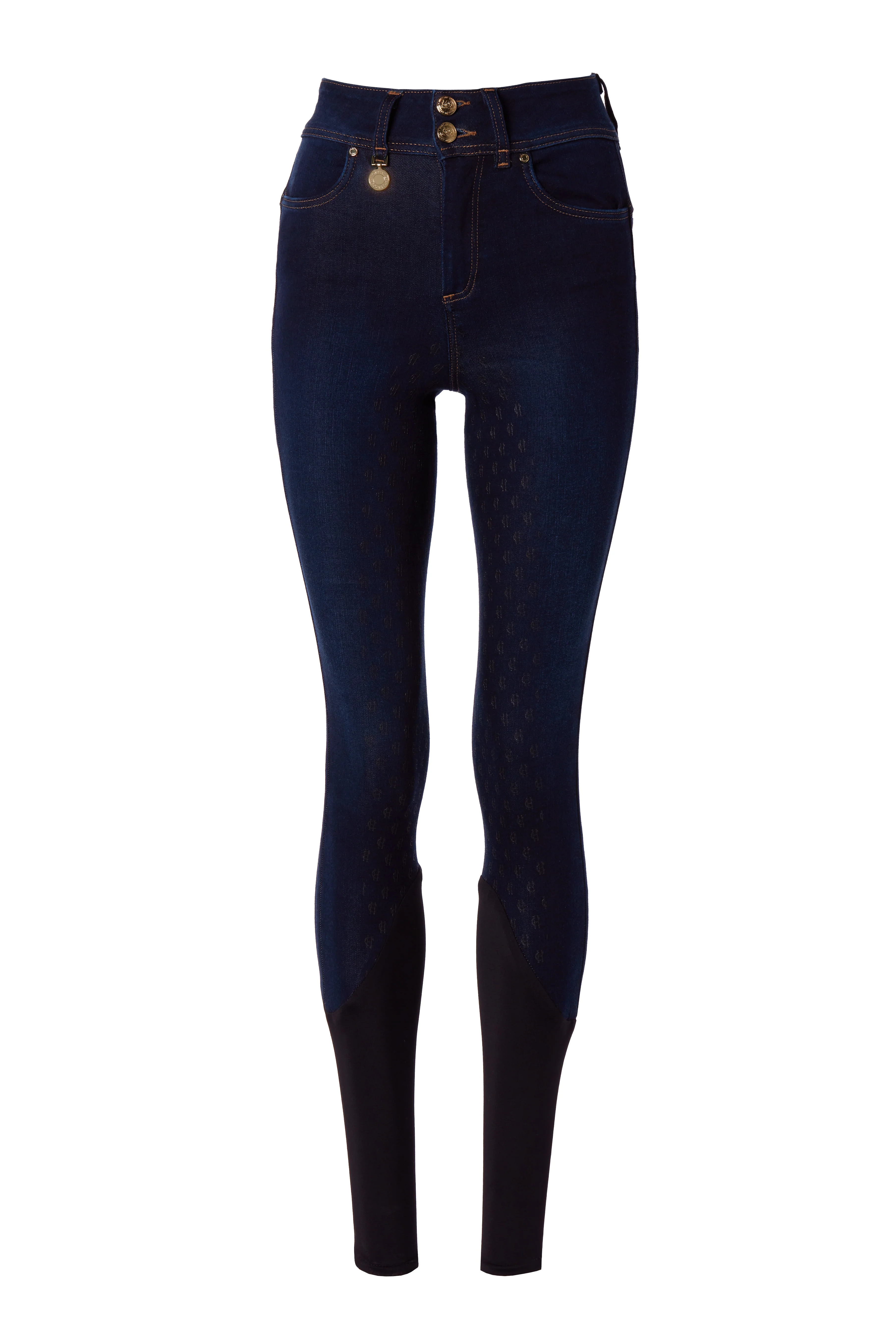 Denim Thermal Full Grip Breeches (Deep Indigo) - Image 7