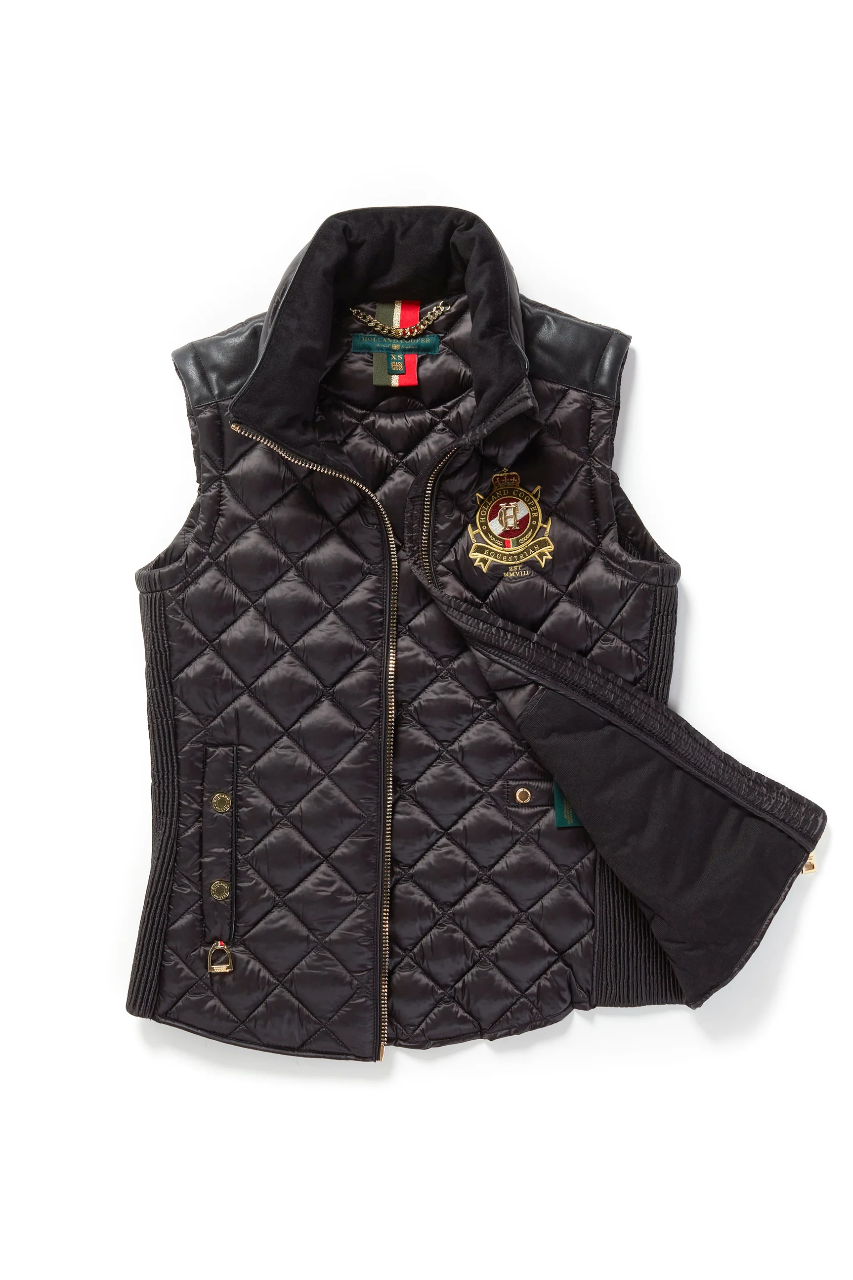 Diamond Quilt Classic Gilet (Black) - Image 4