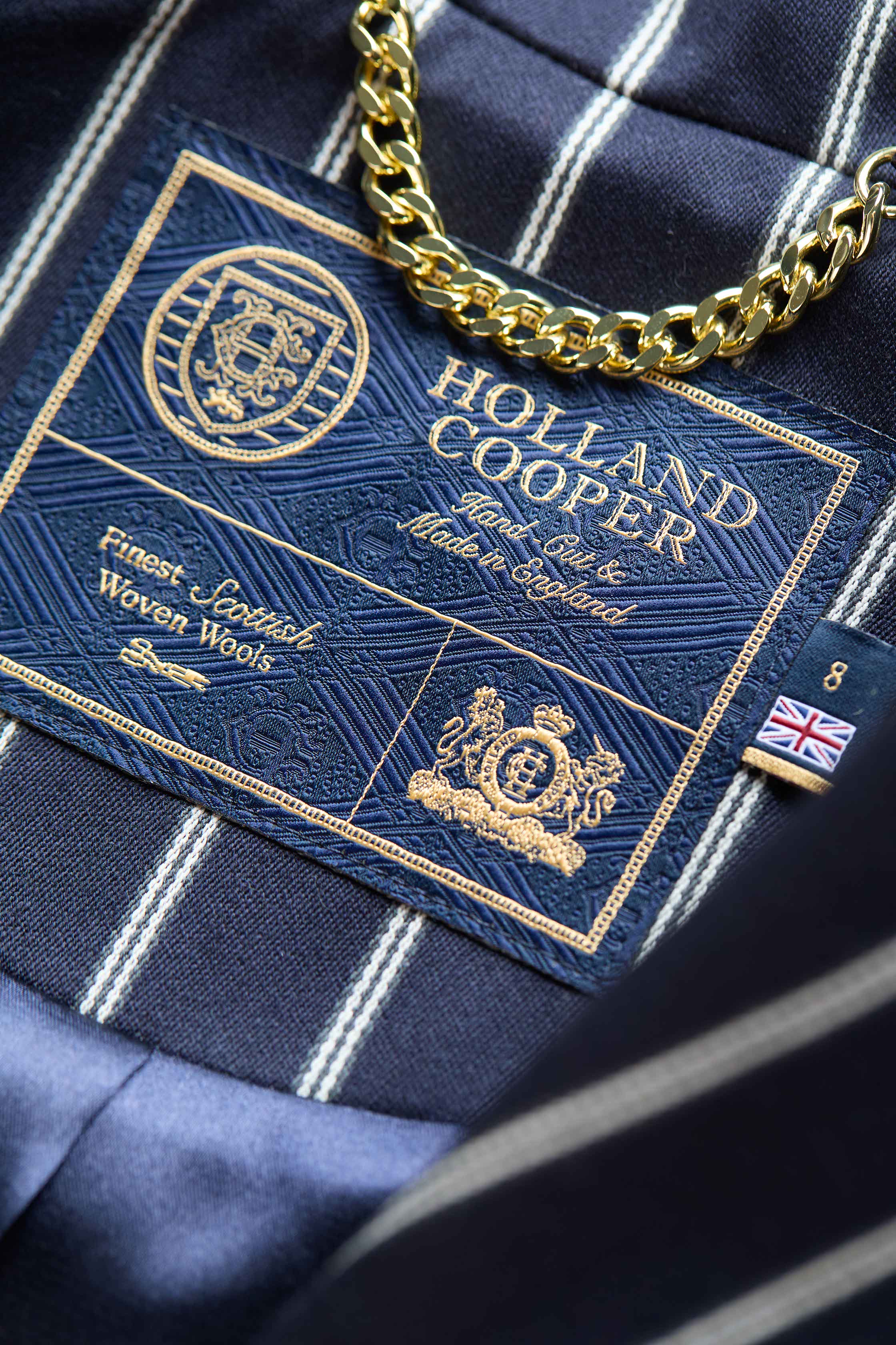 Double Breasted Blazer (Ink Navy Wide Stripe) - Image 6