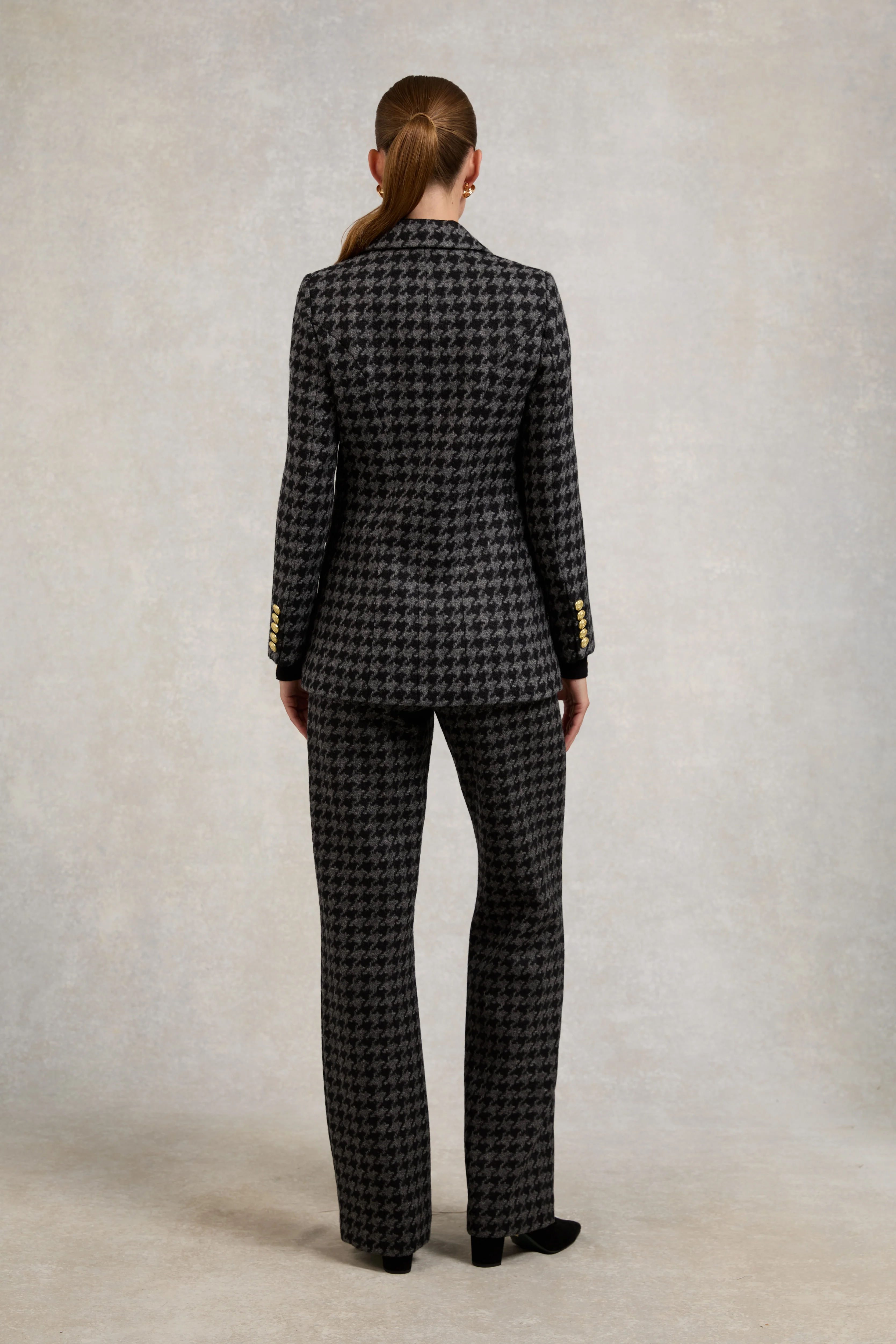 Double Breasted Blazer (Large Scale Charcoal Houndstooth) - Image 5