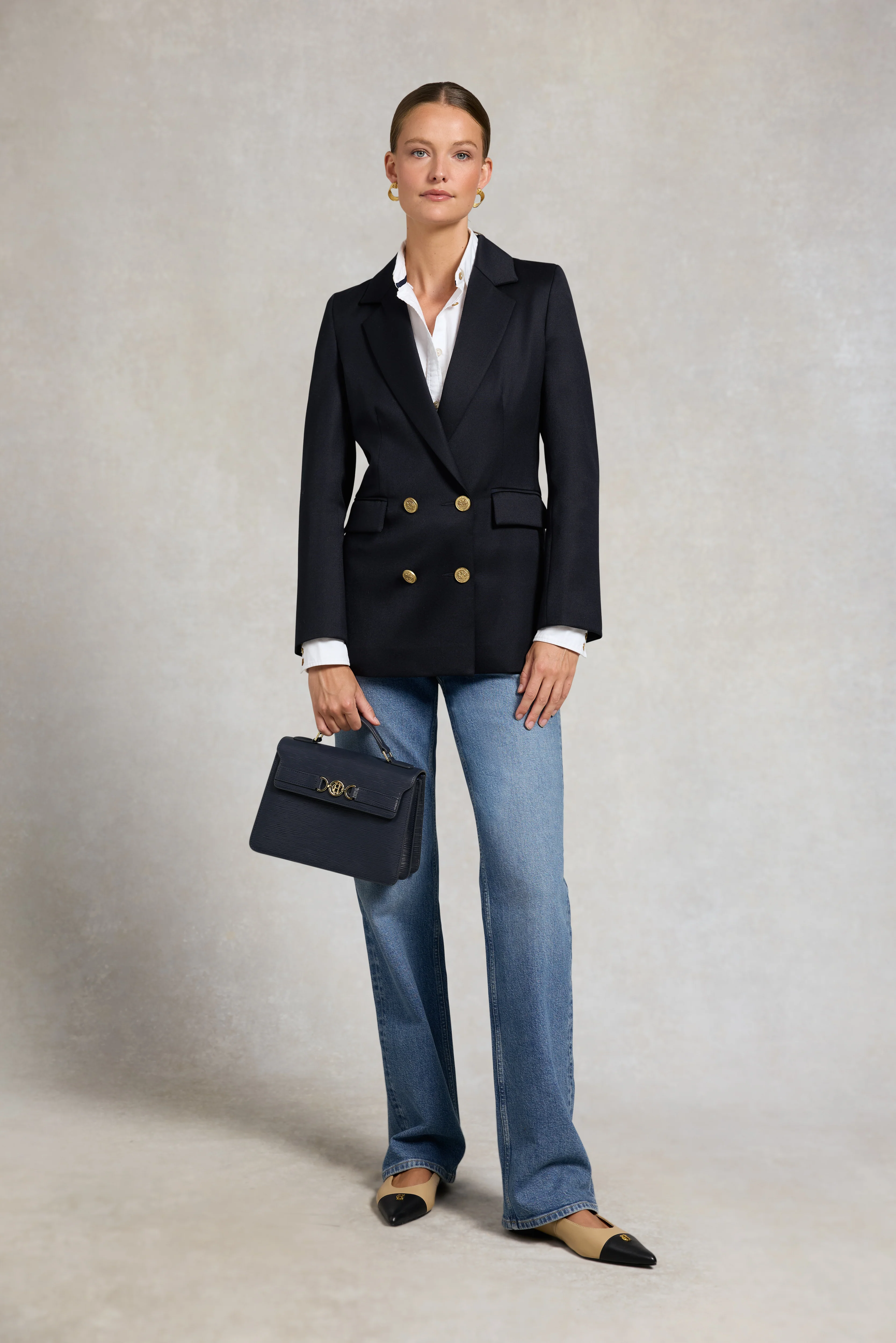 Double Breasted Blazer (Navy Twill) - Image 3