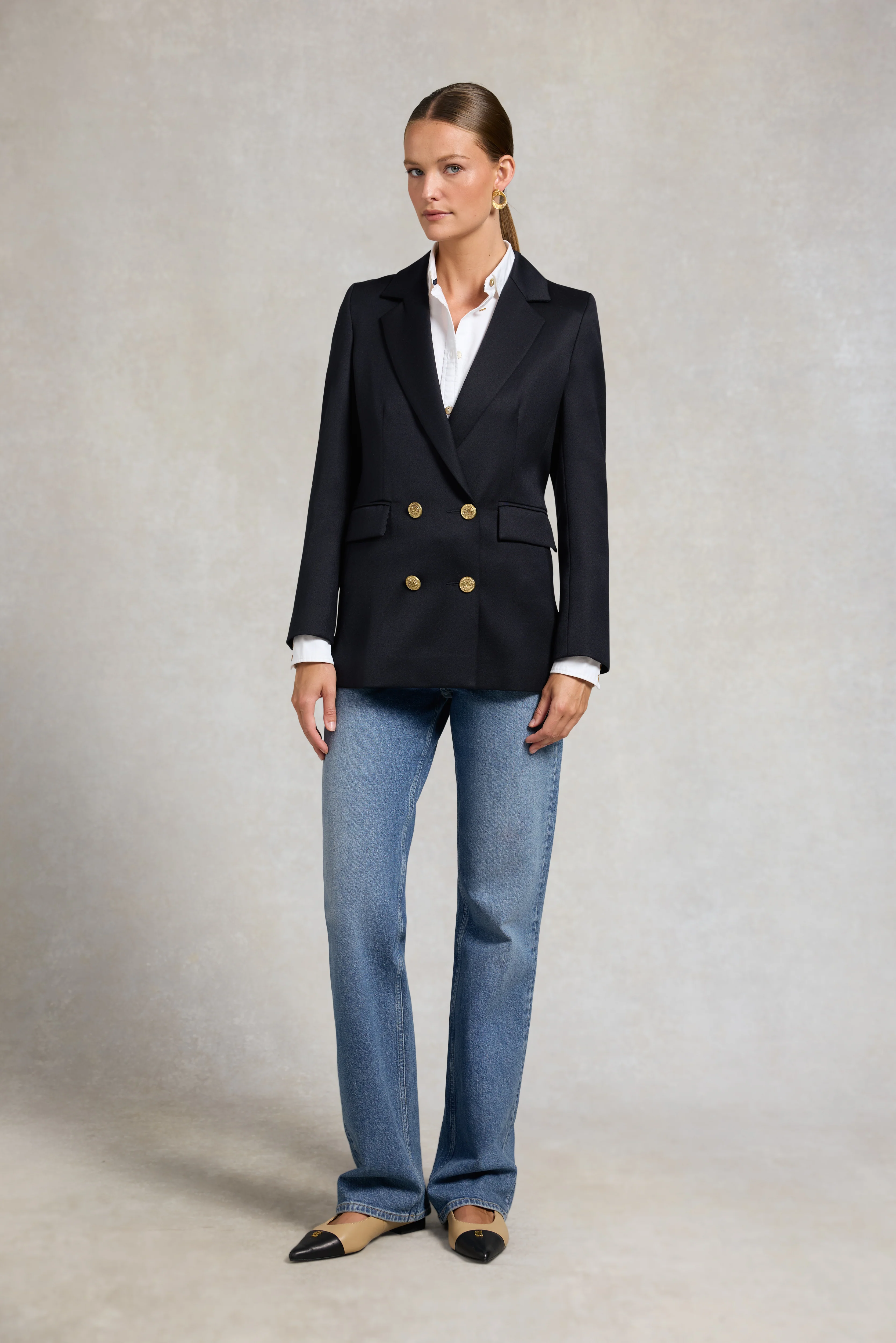 Double Breasted Blazer (Navy Twill) - Image 4