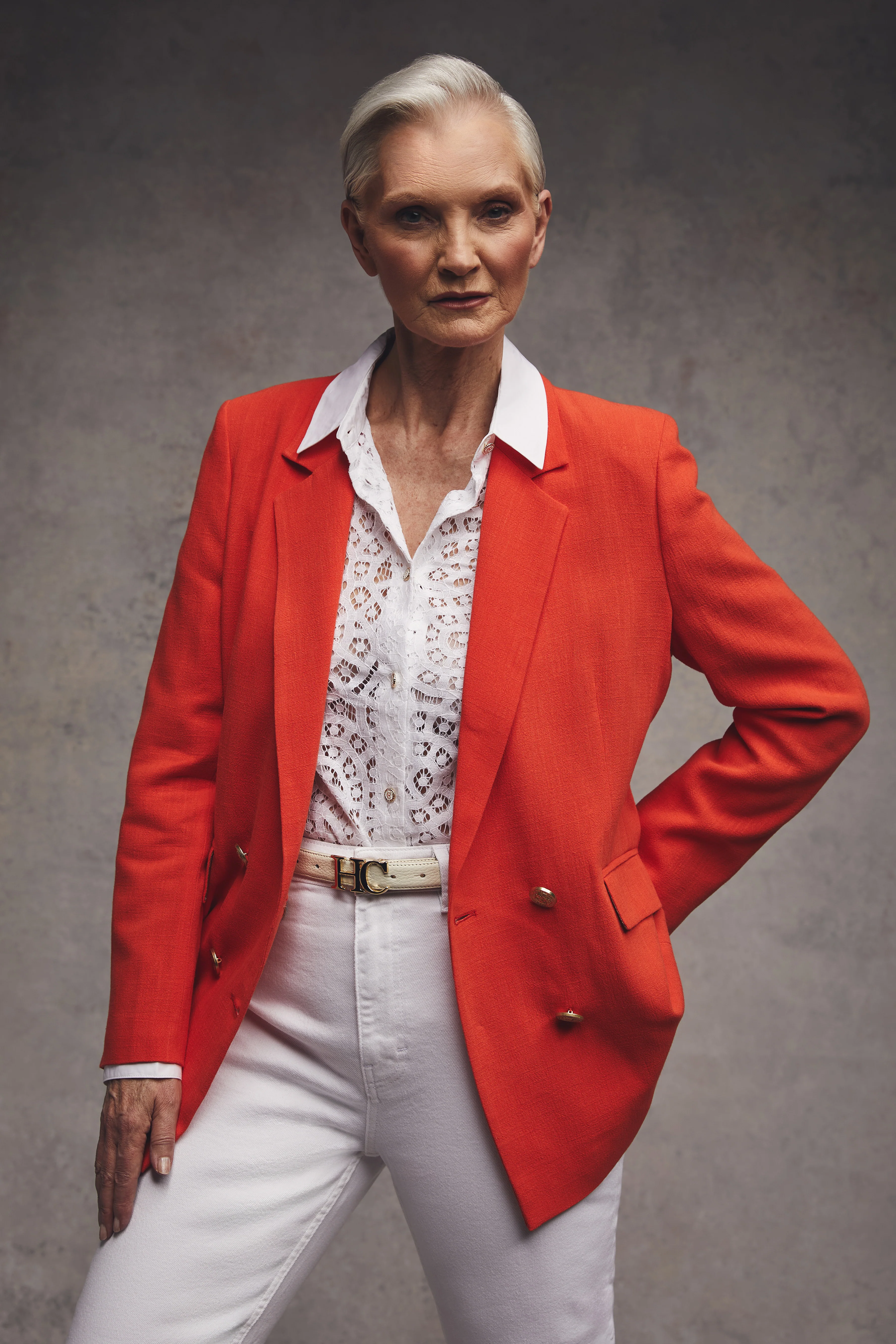 Double Breasted Blazer (Neroli Linen) - Image 3