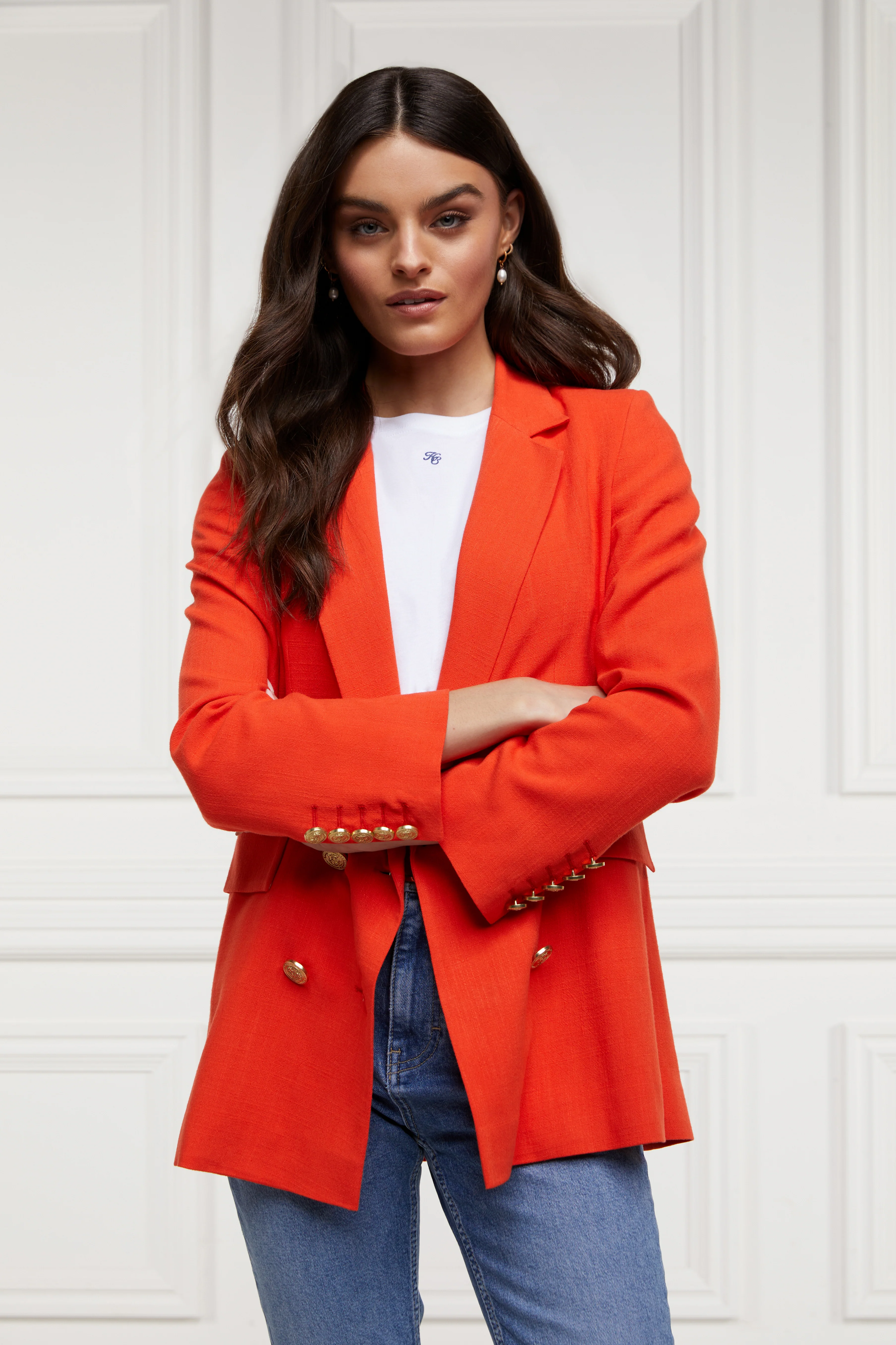 Double Breasted Blazer (Neroli Linen) - Image 8