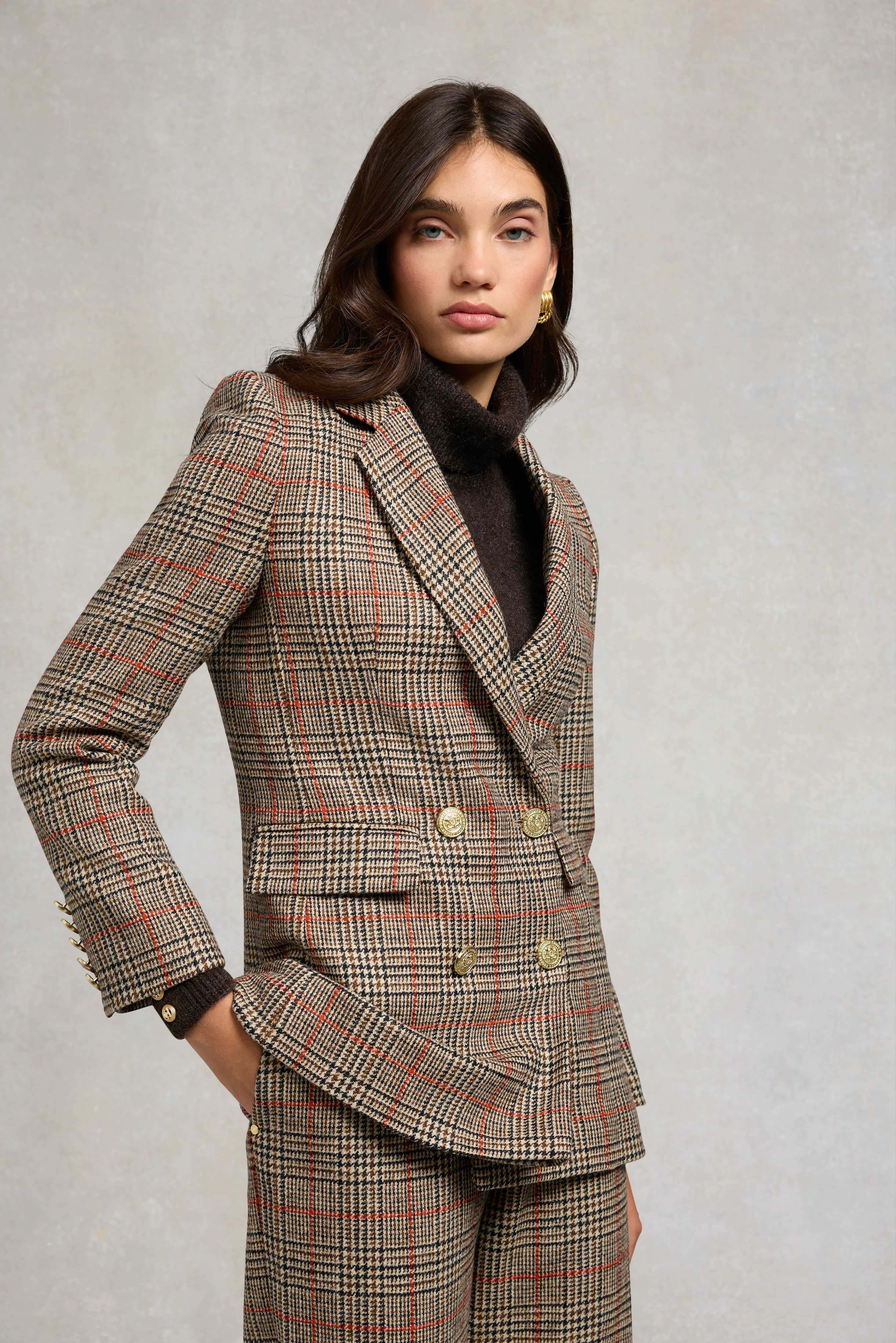 Double Breasted Blazer (Orange Windsor) - Image 2