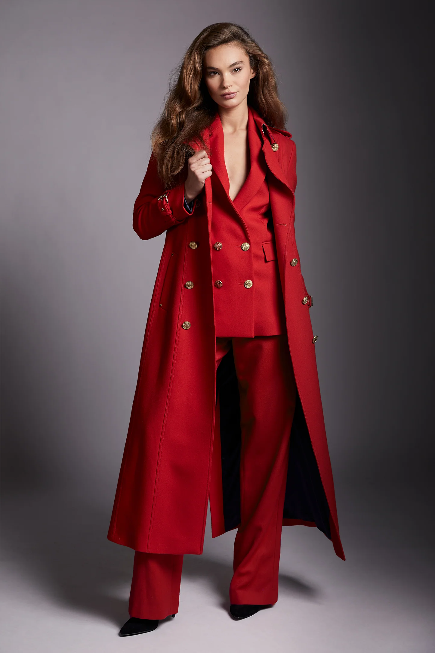 Double Breasted Blazer (Red Barathea) - Image 2