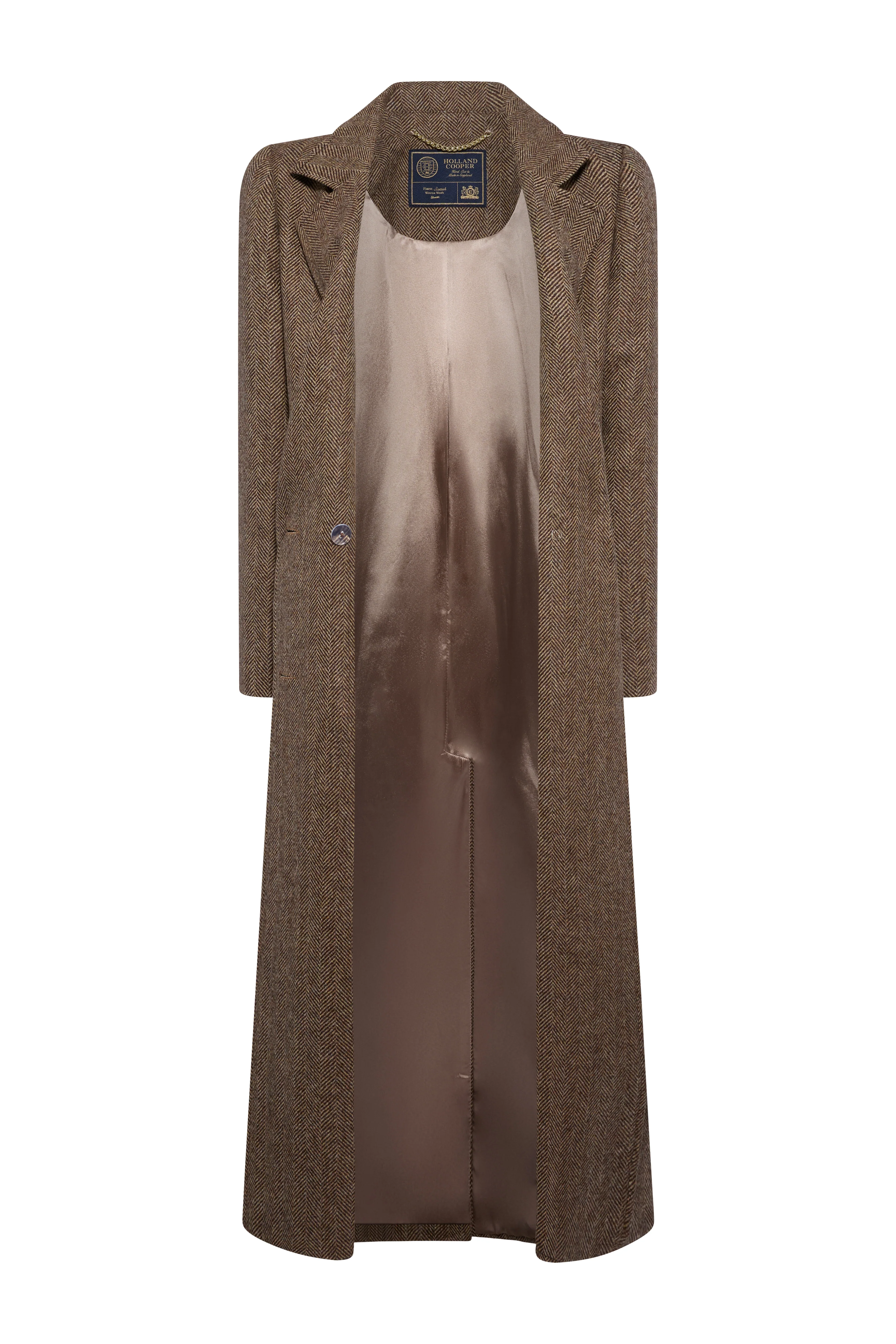 Double Breasted Coat (Large Scale Brown Herringbone) - Image 7