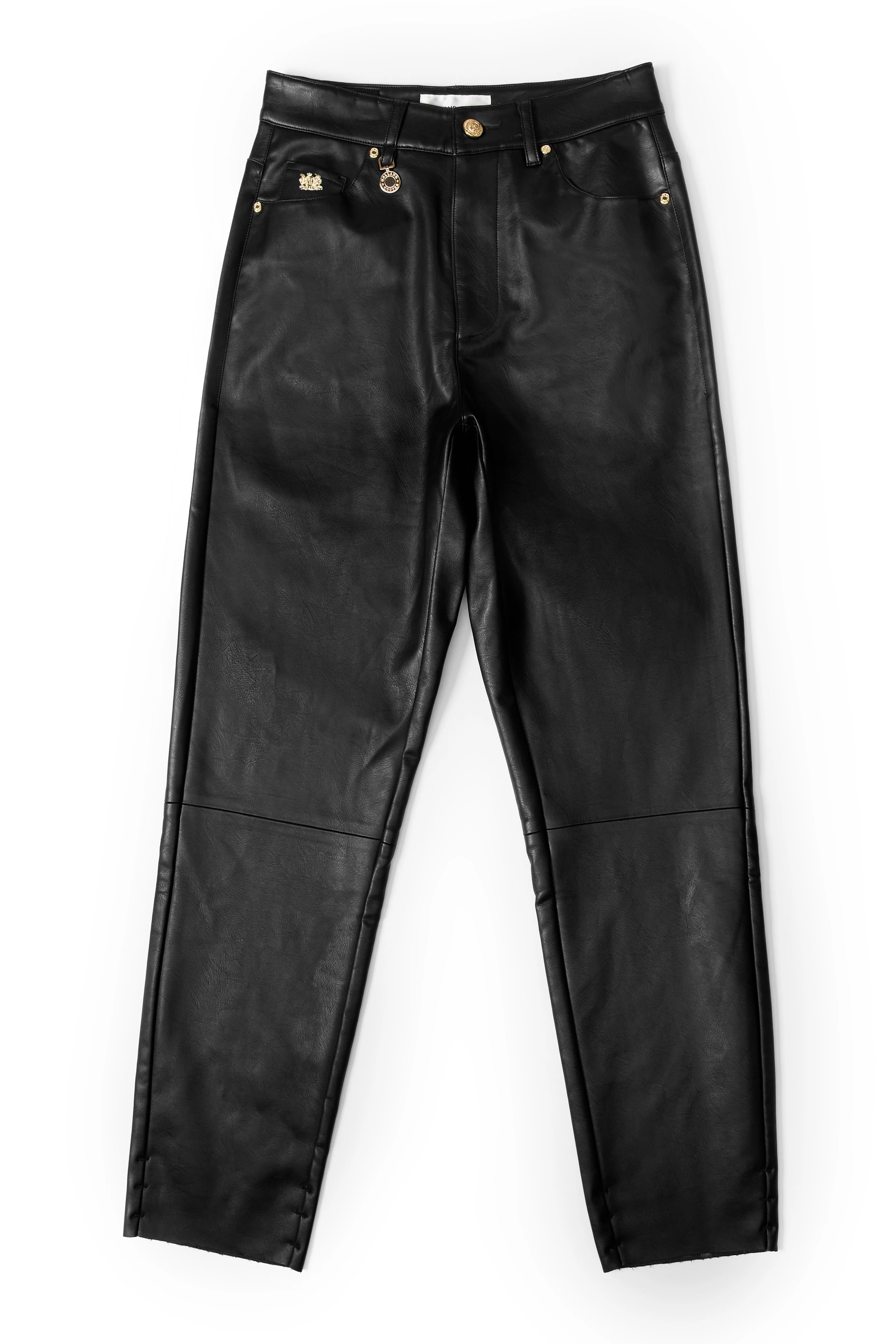 Dunwick Faux Leather Pant (Black) - Image 4