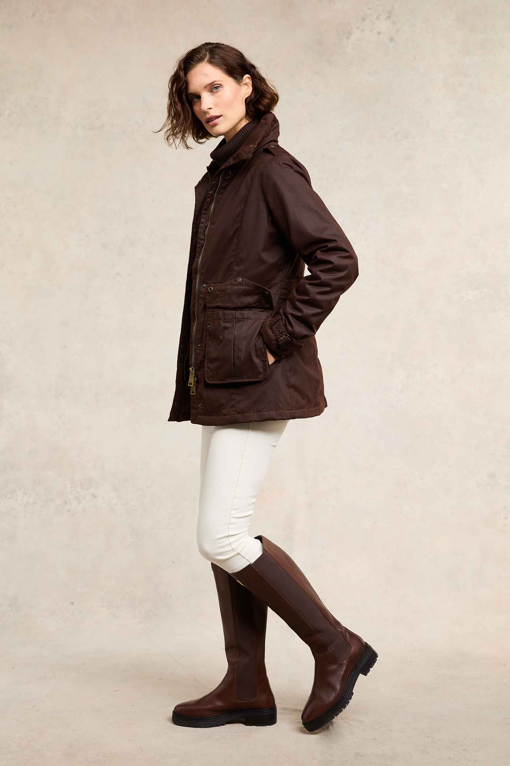 Durham Wax Jacket (Chocolate) - Image 10