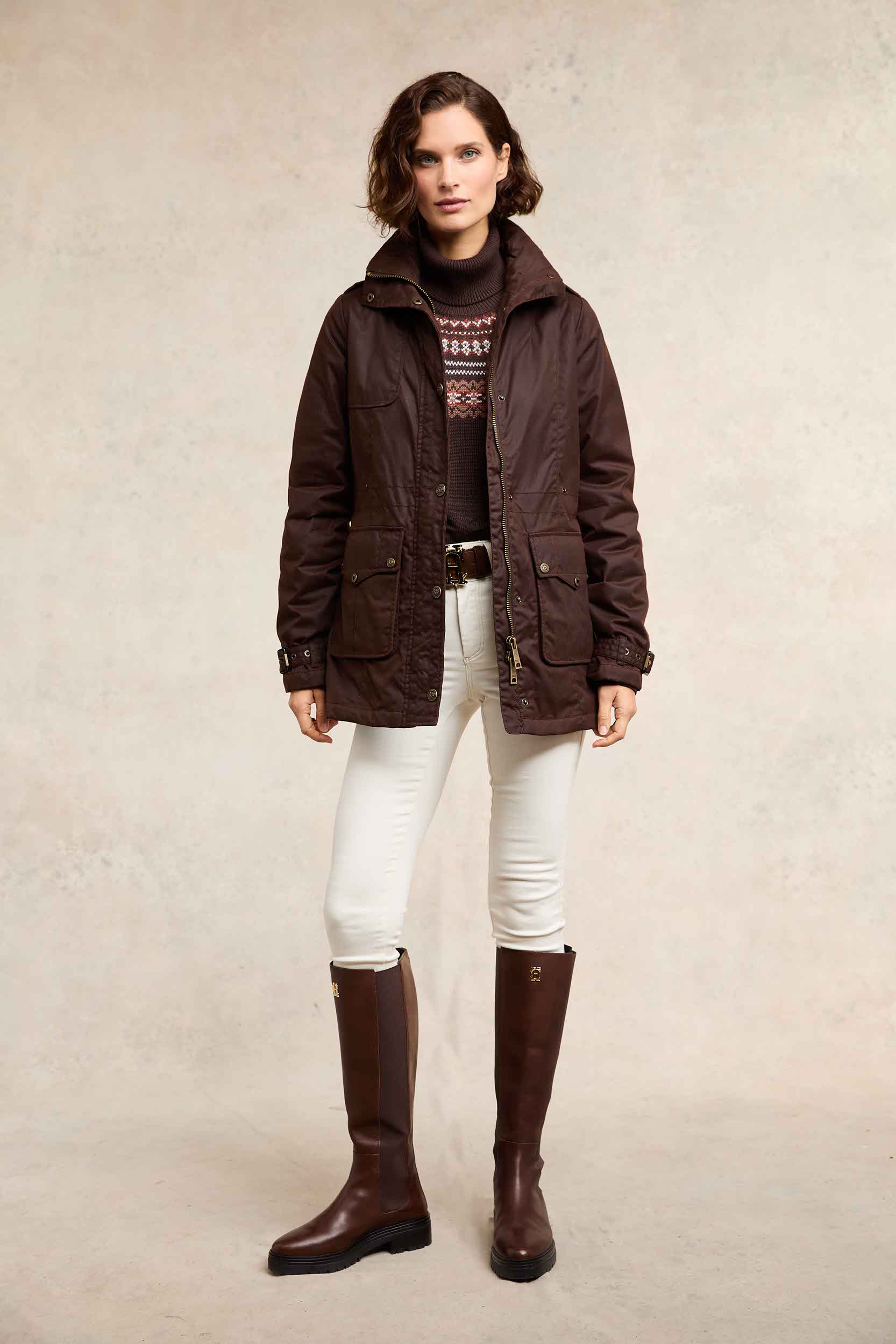 Durham Wax Jacket (Chocolate) - Image 2