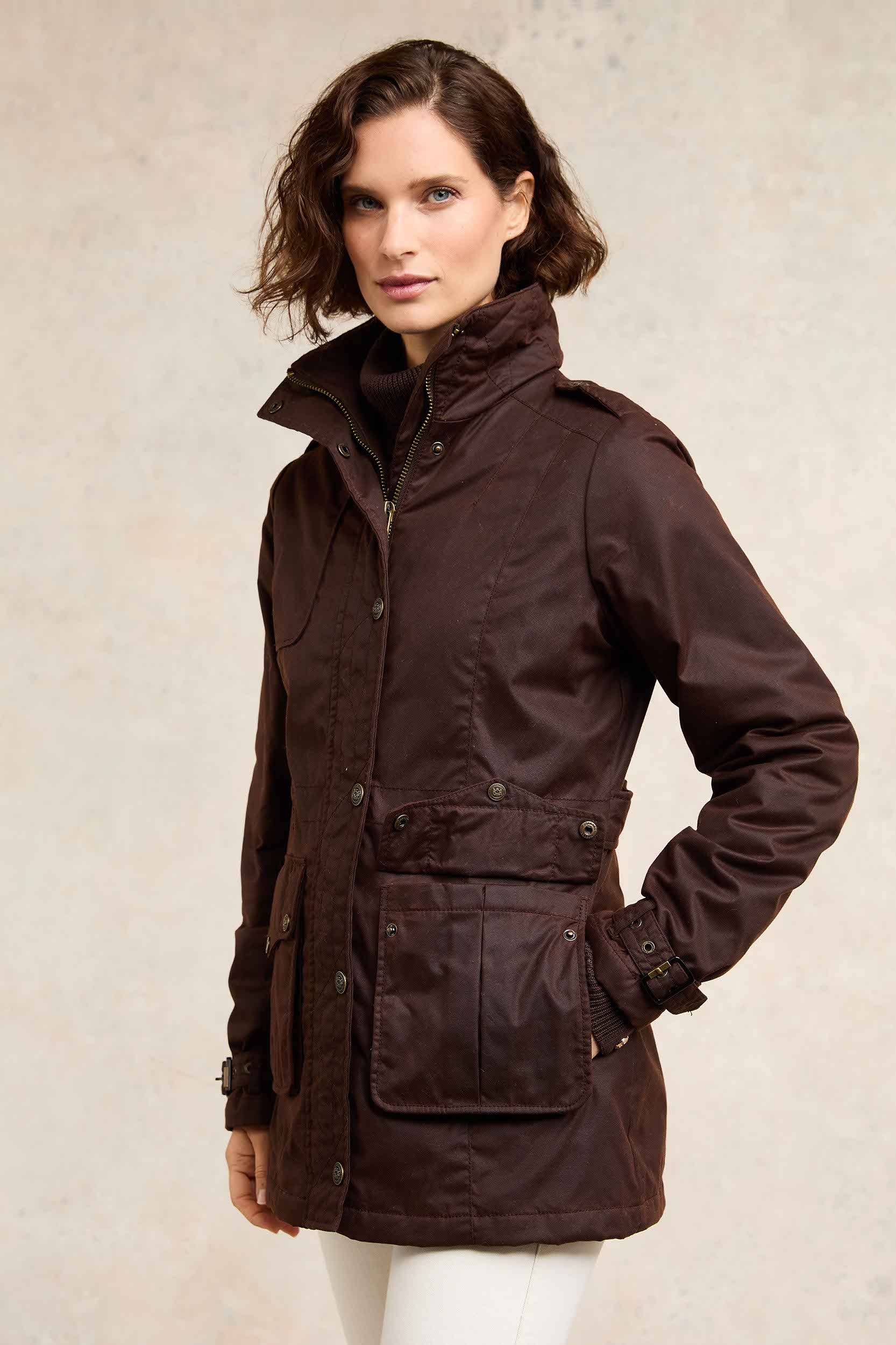Durham Wax Jacket (Chocolate) - Image 8