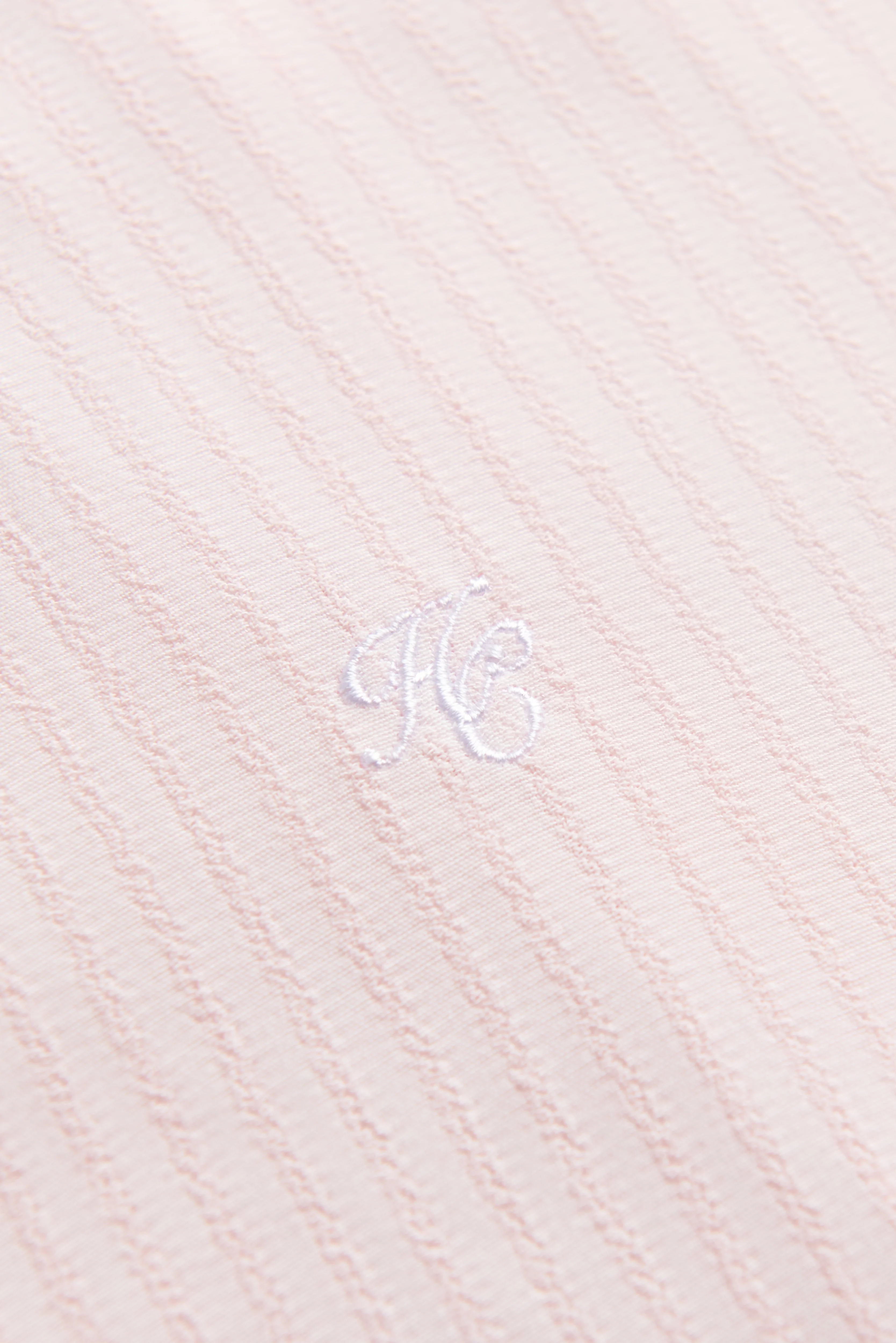 Ella Shirt (Soft Pink Jacquard Stripe) - Image 9