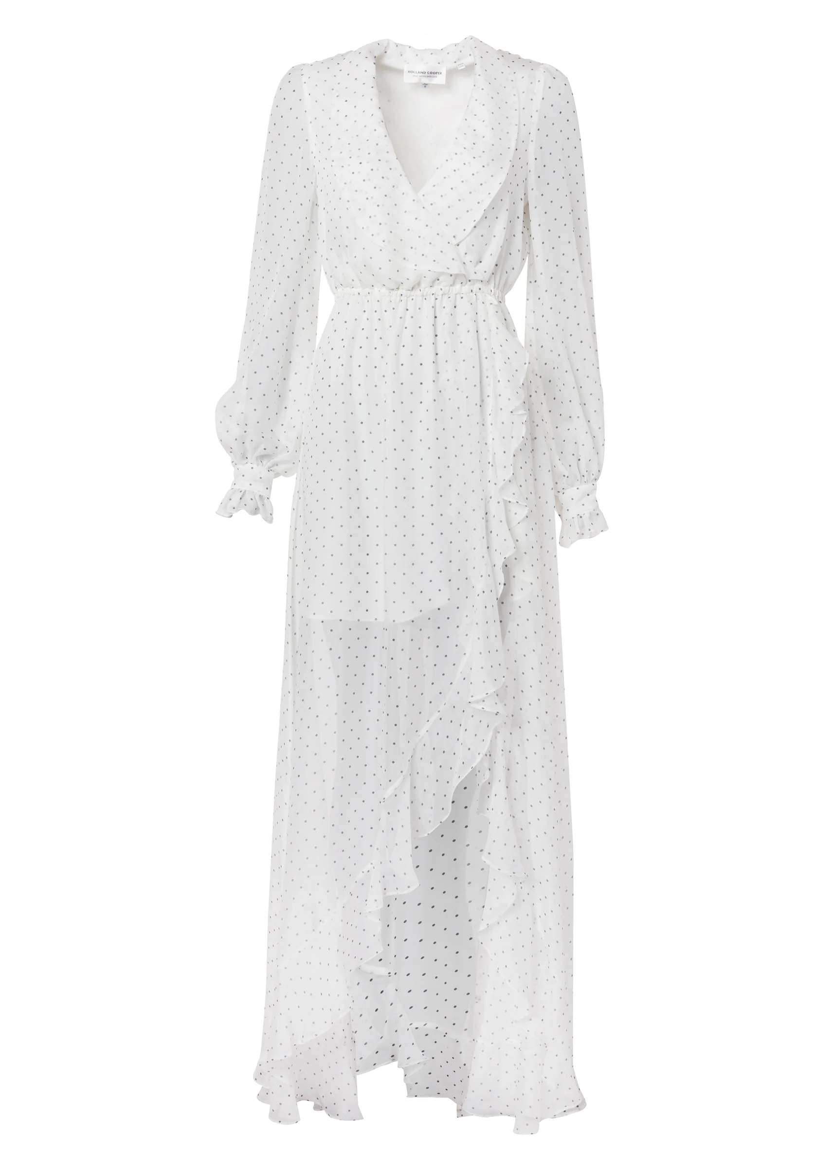 Ellisa Maxi Dress (Ecru Polka Dot) - Image 4