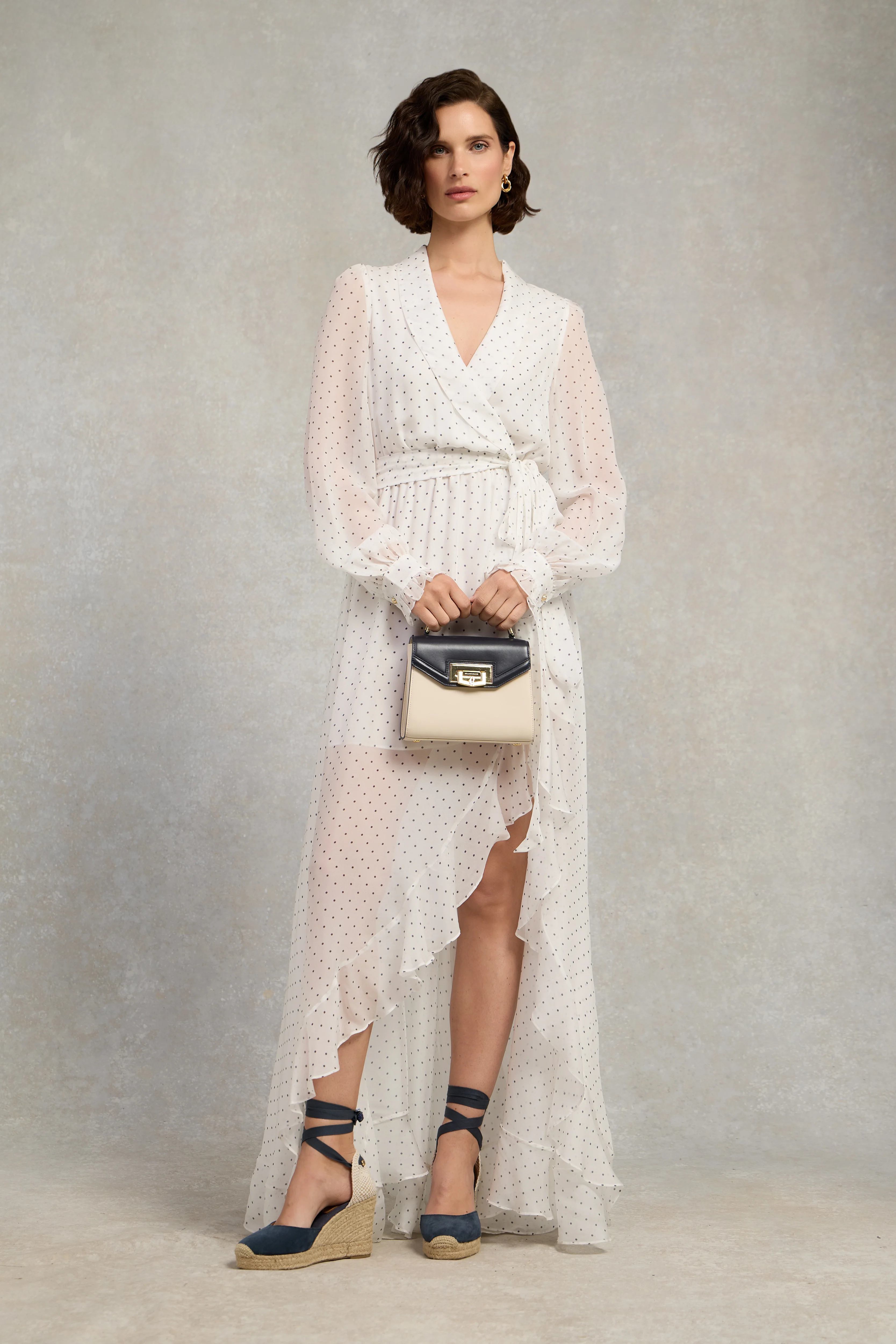 Ellisa Maxi Dress (Ecru Polka Dot) - Image 6