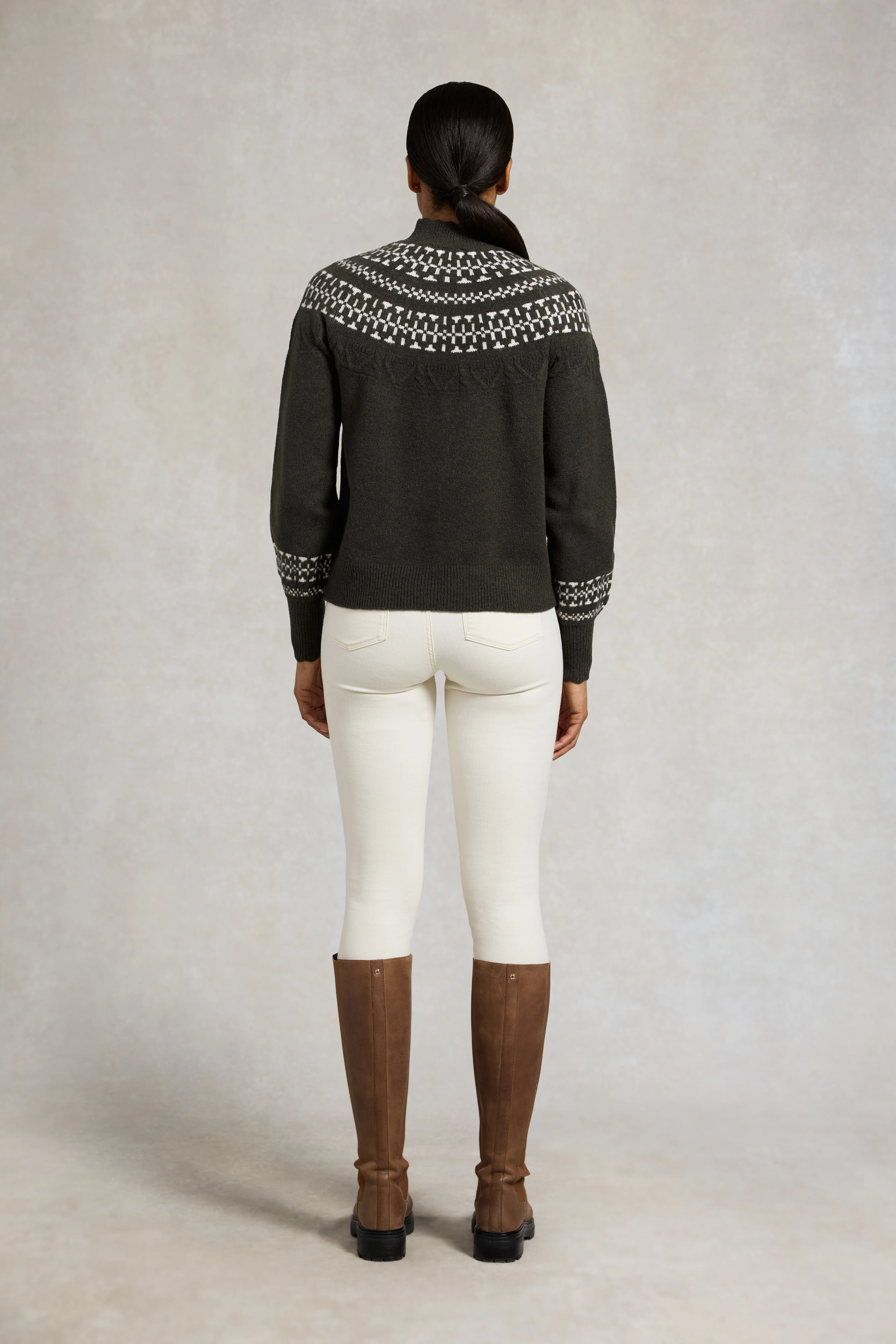 Elodie Roll Neck Knit (Forest Green) - Image 7