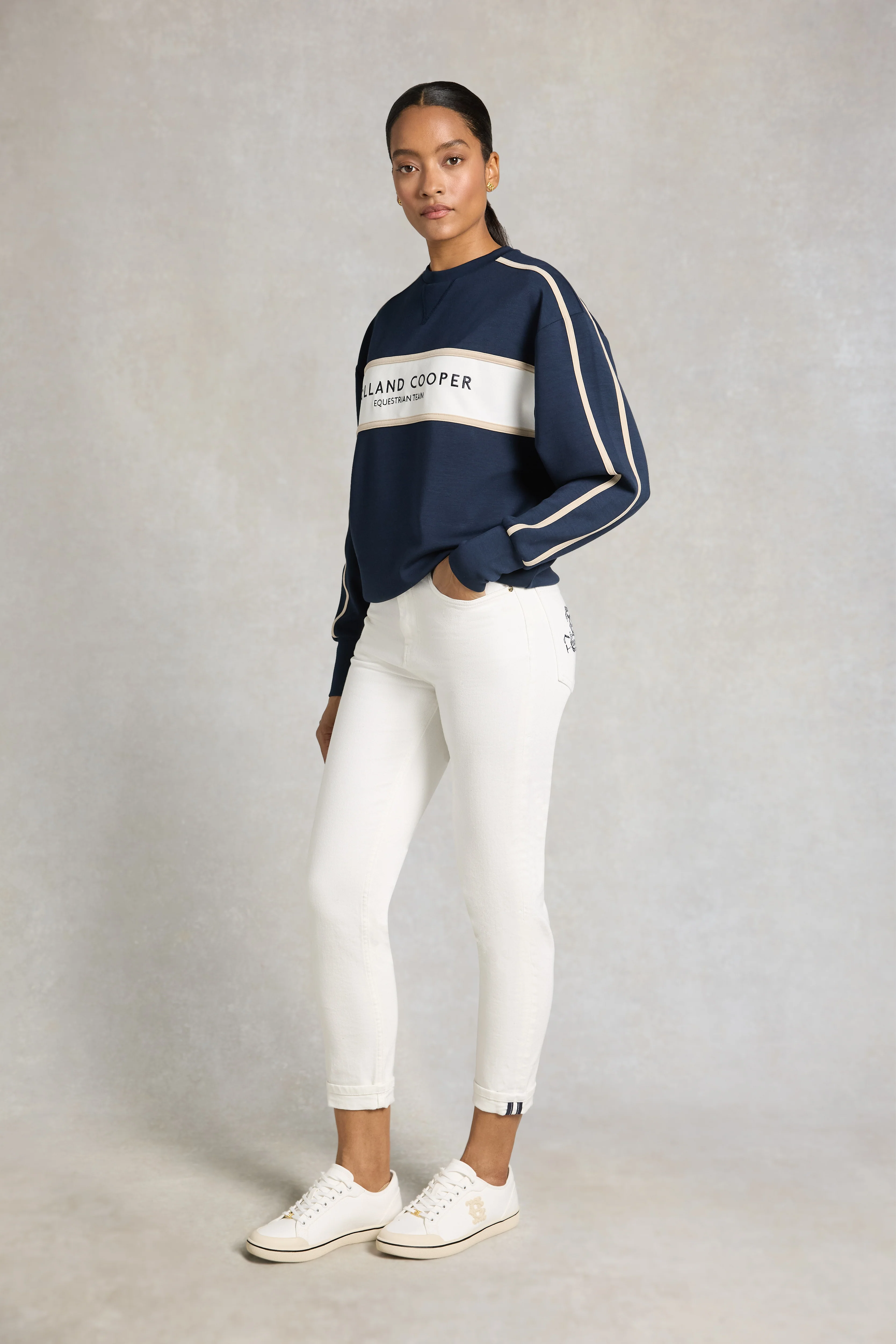 Equestrian Crew Neck Sweat (Ink Navy) - Image 5