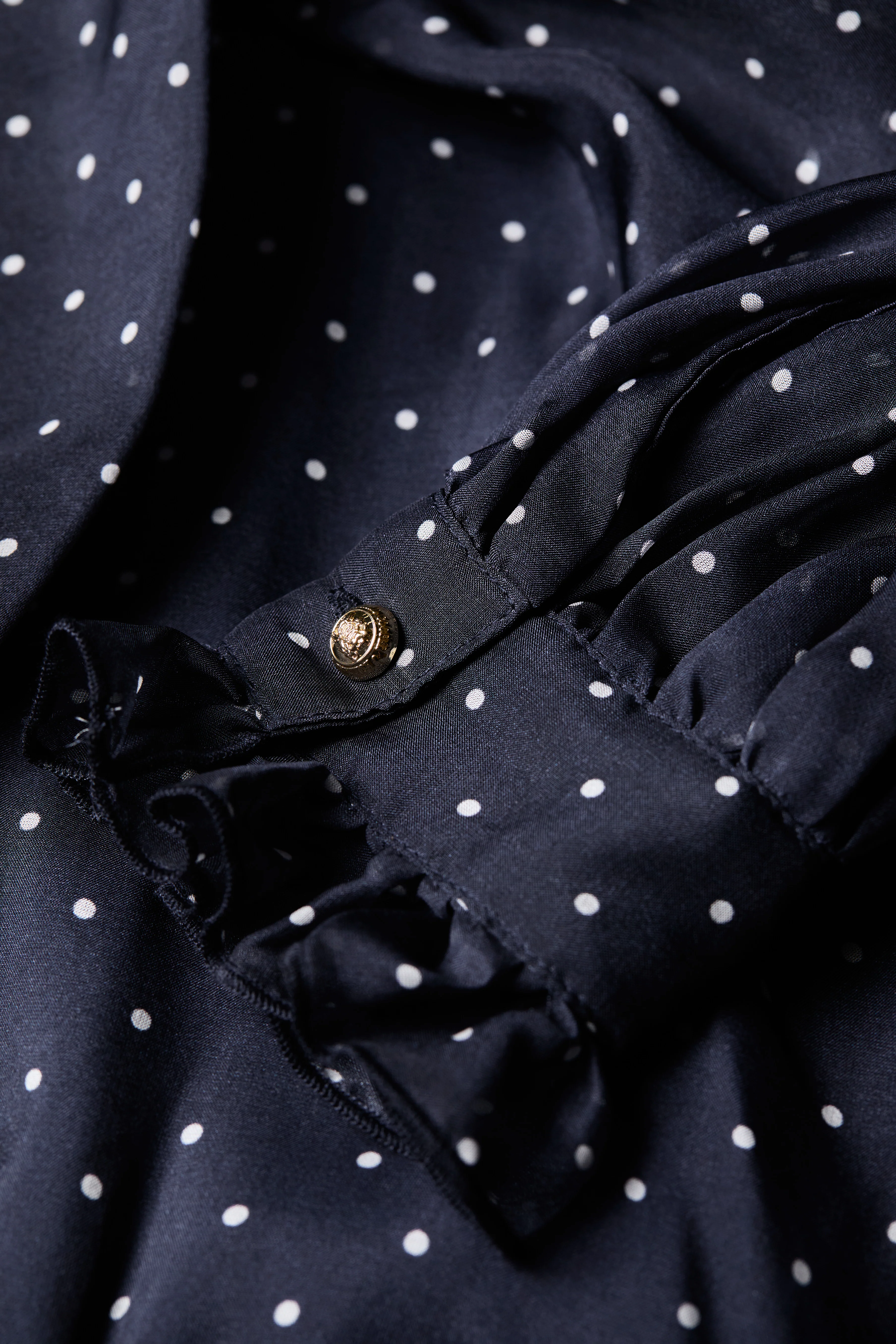Esme Maxi Dress (Deep Navy Polka Dot) - Image 2
