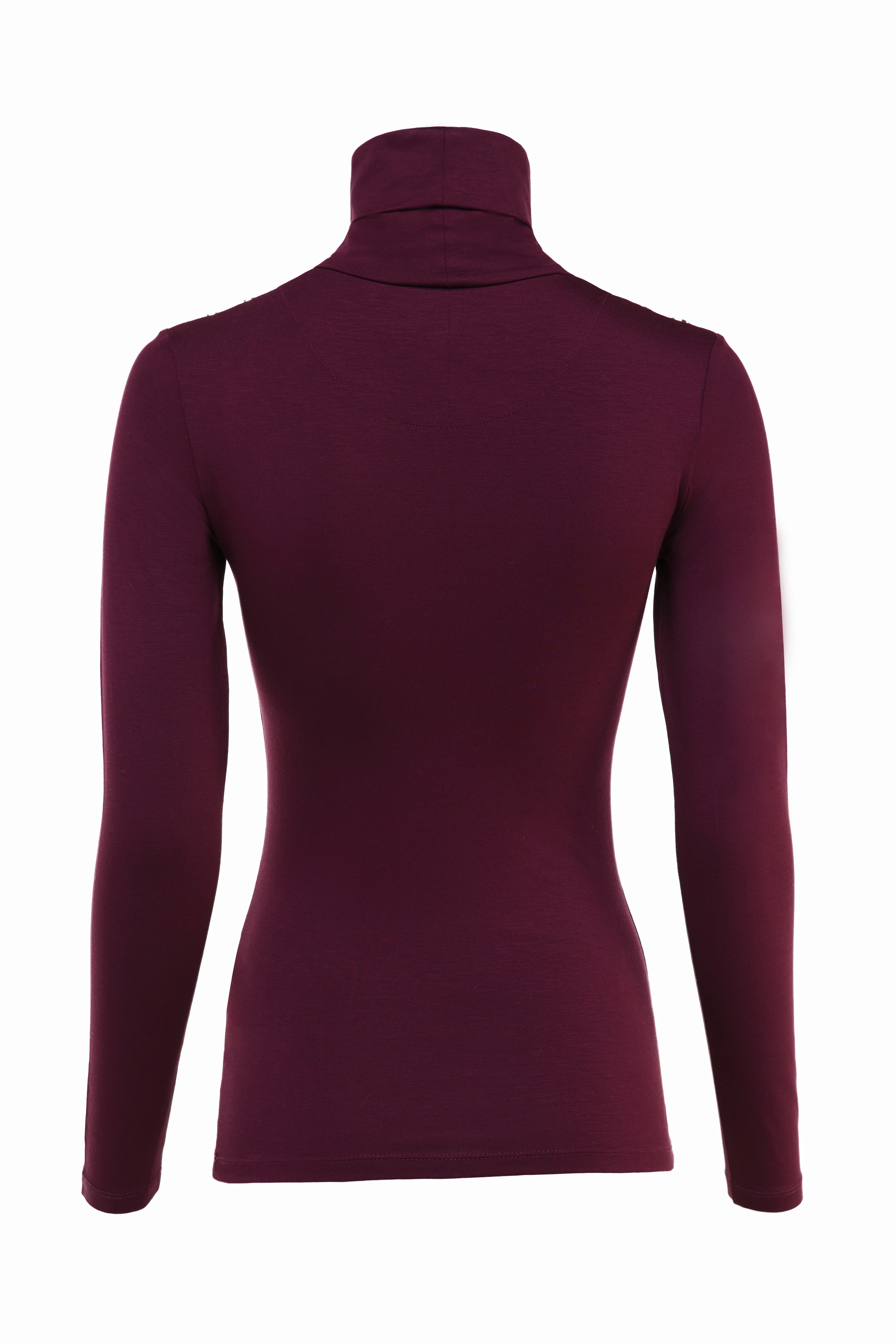 Essential Roll Neck (Burgundy) - Image 6