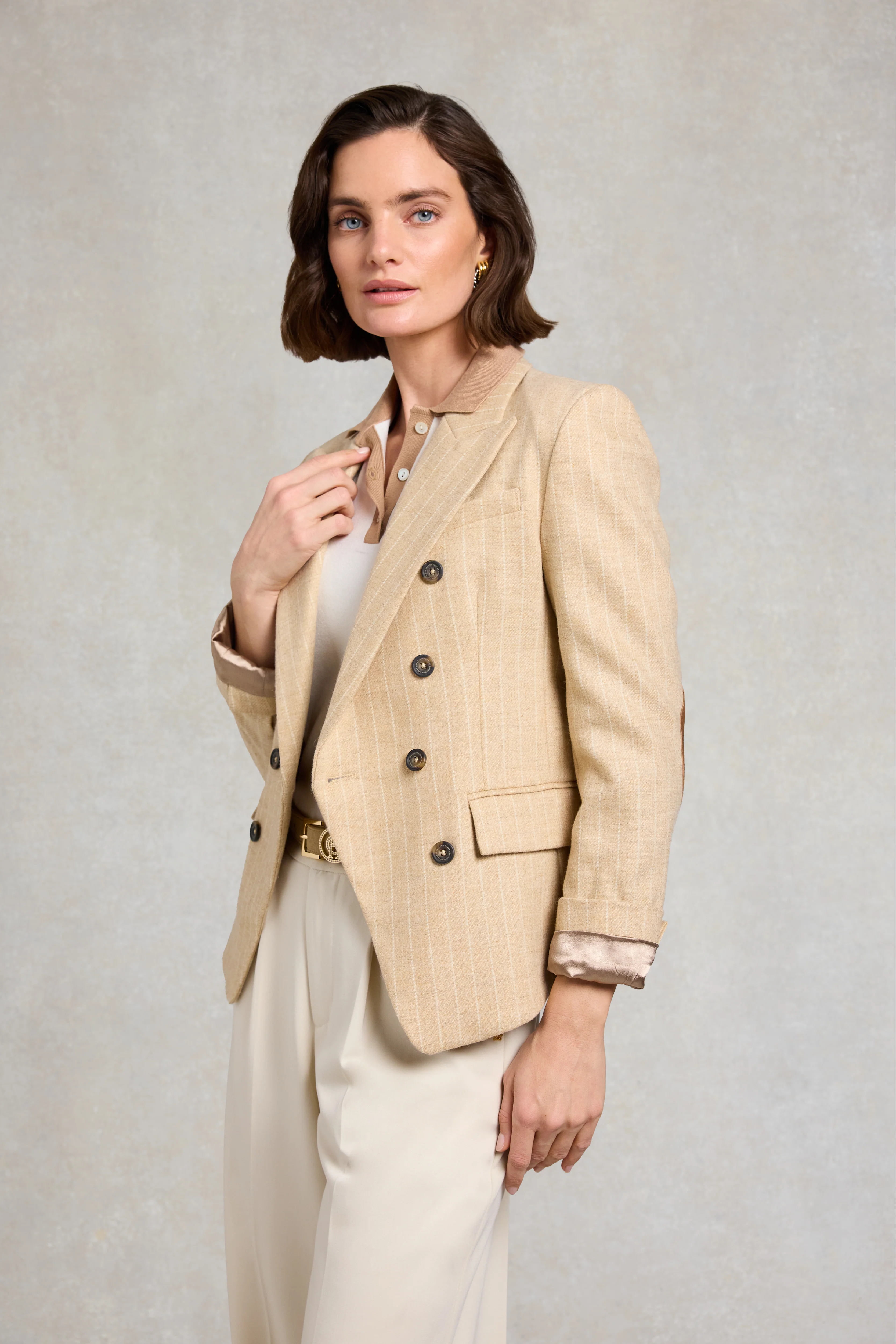 Falmouth Knitted Polo (Natural Camel) - Image 5